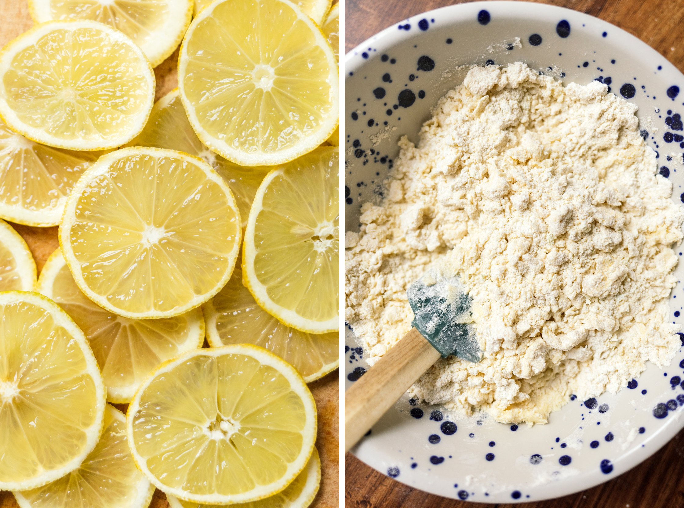 preparing batter for Vegan Lemon Poppy Seed Cake