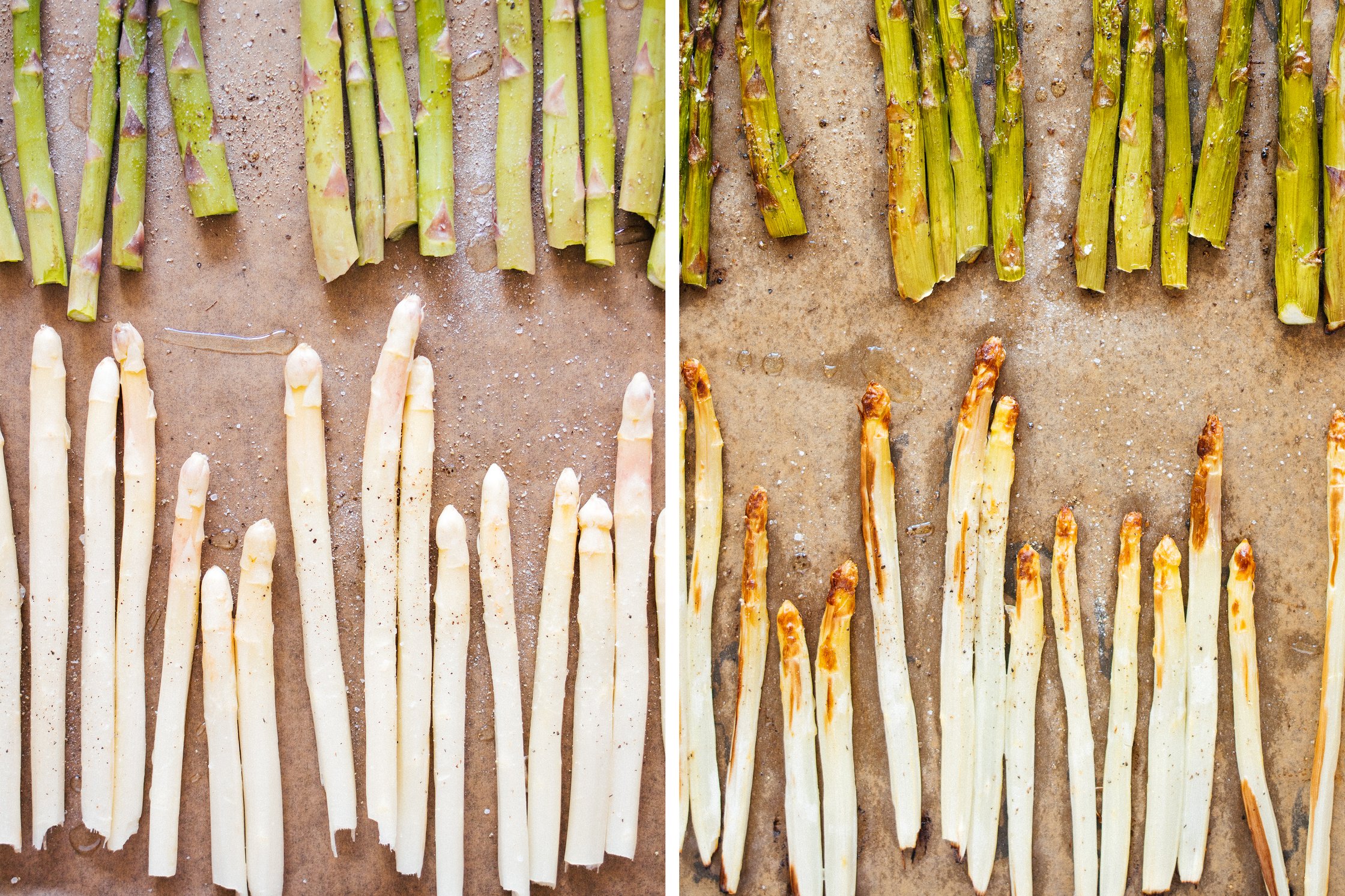 Spargel auf dem Backblech