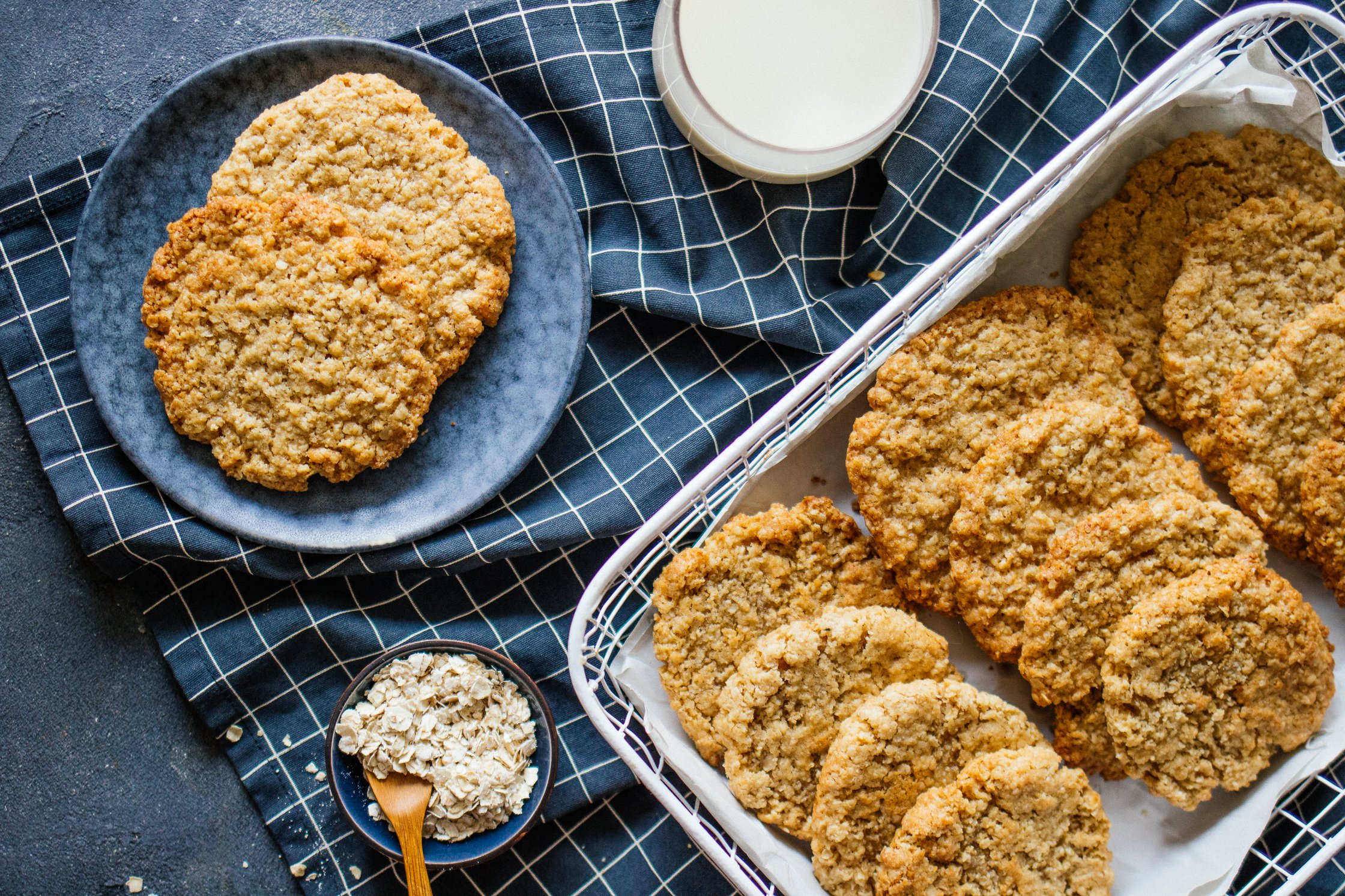 vegan oat cookies on a plate