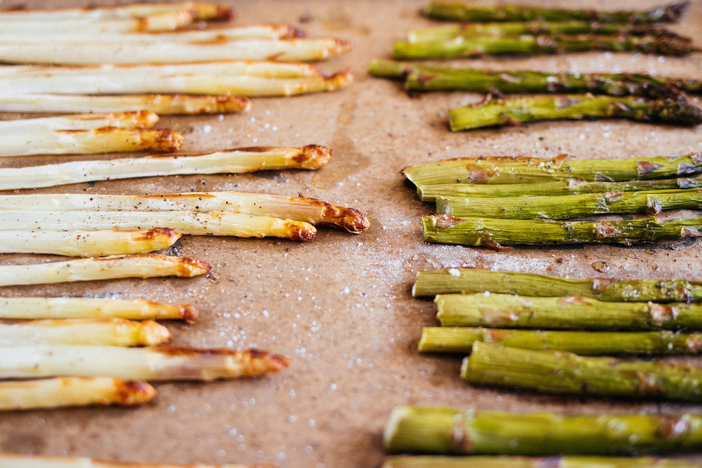 Spargel auf dem Backblech