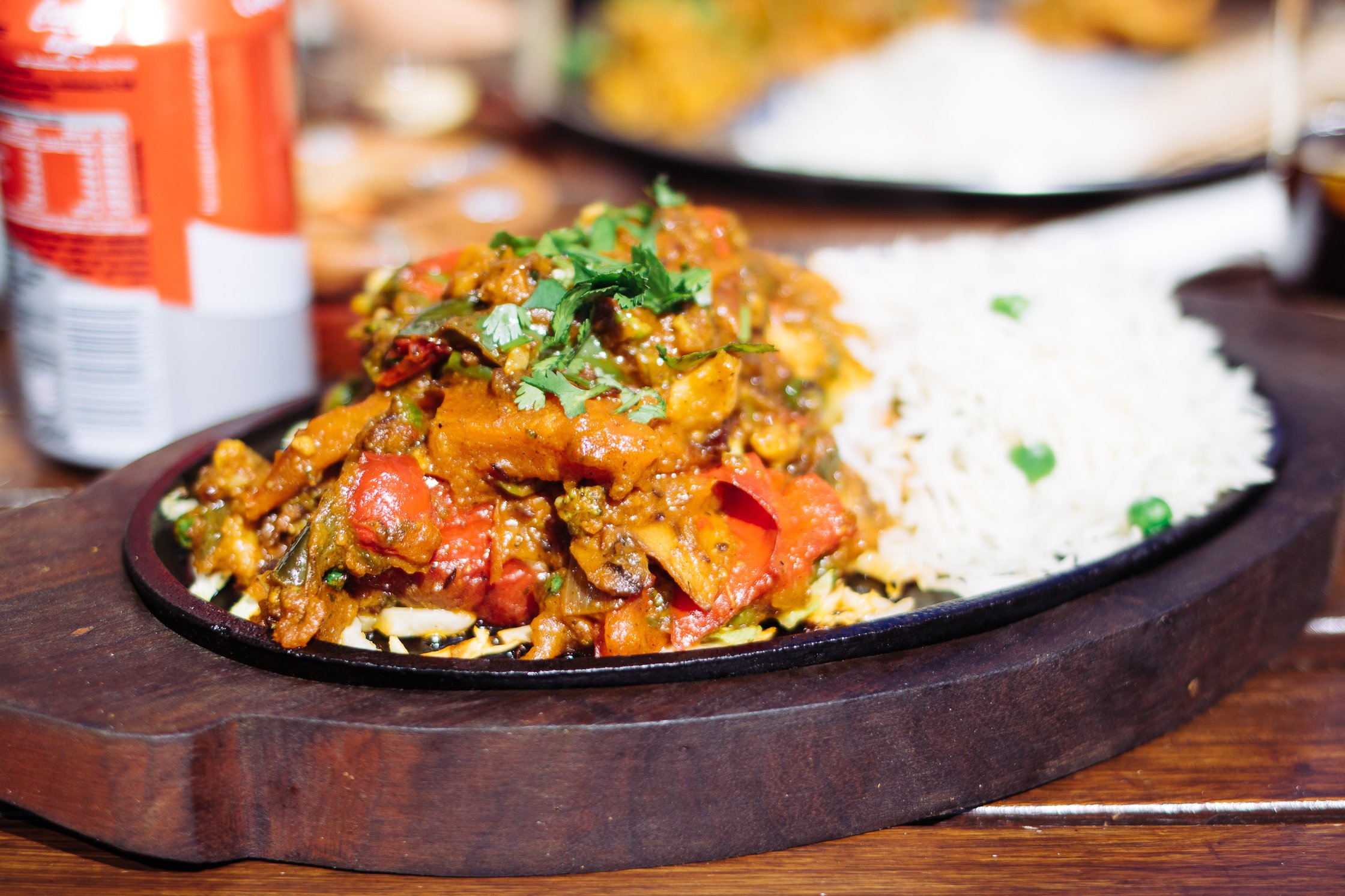 indian veggie curry with rice