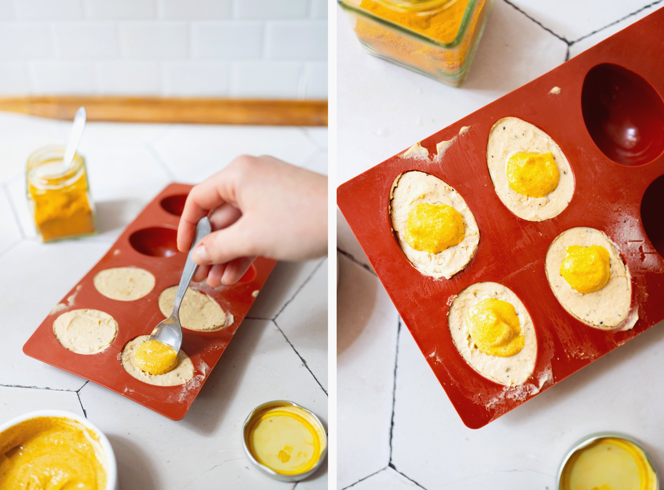 Prperation of the eggs.