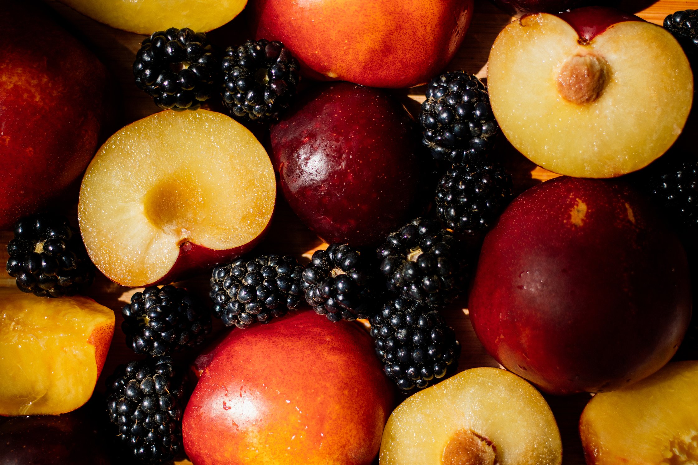 fruits for Vegan Galette With Nectarines, Plums, and Blackberries