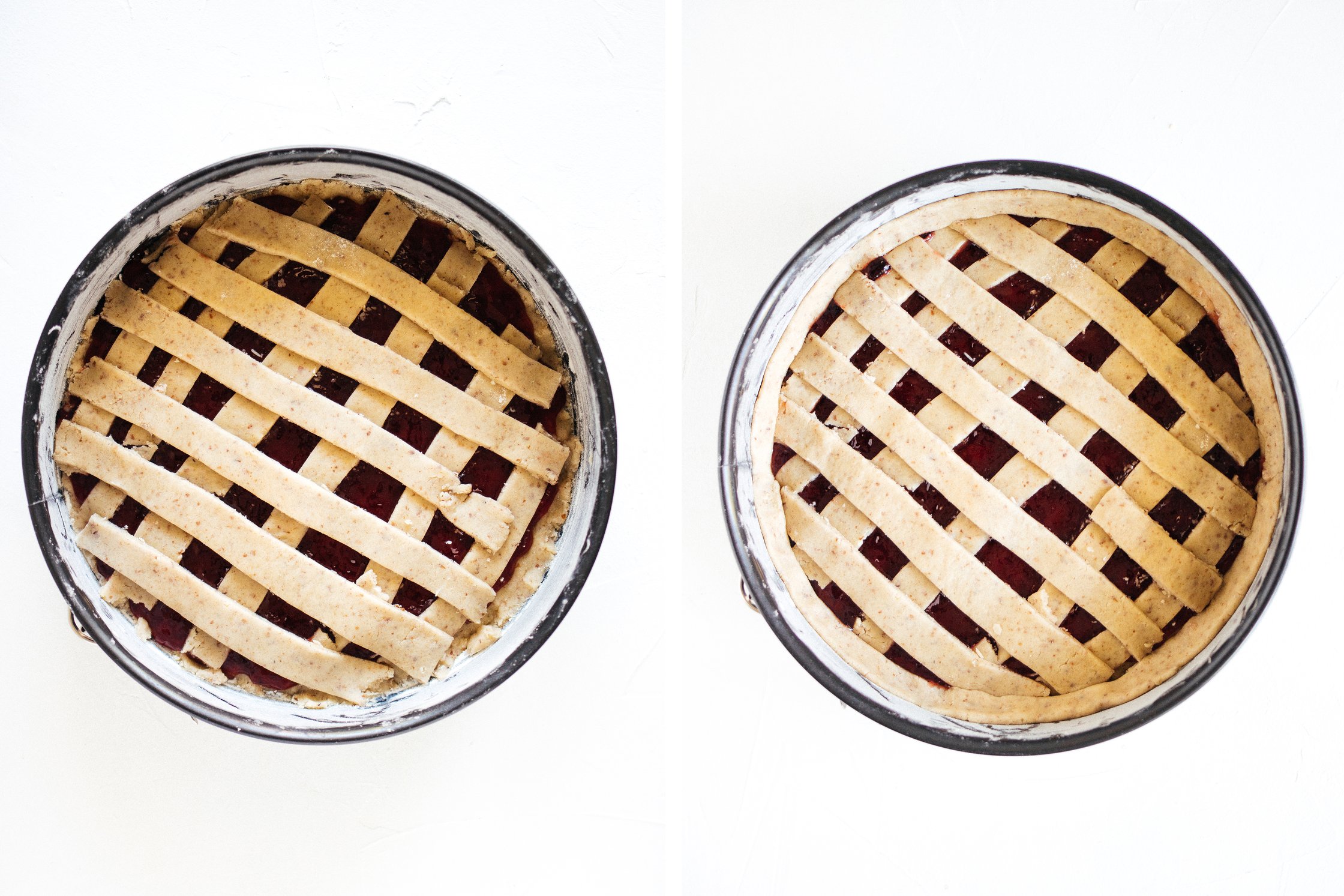 vegane Linzer Torte vor dem Backen