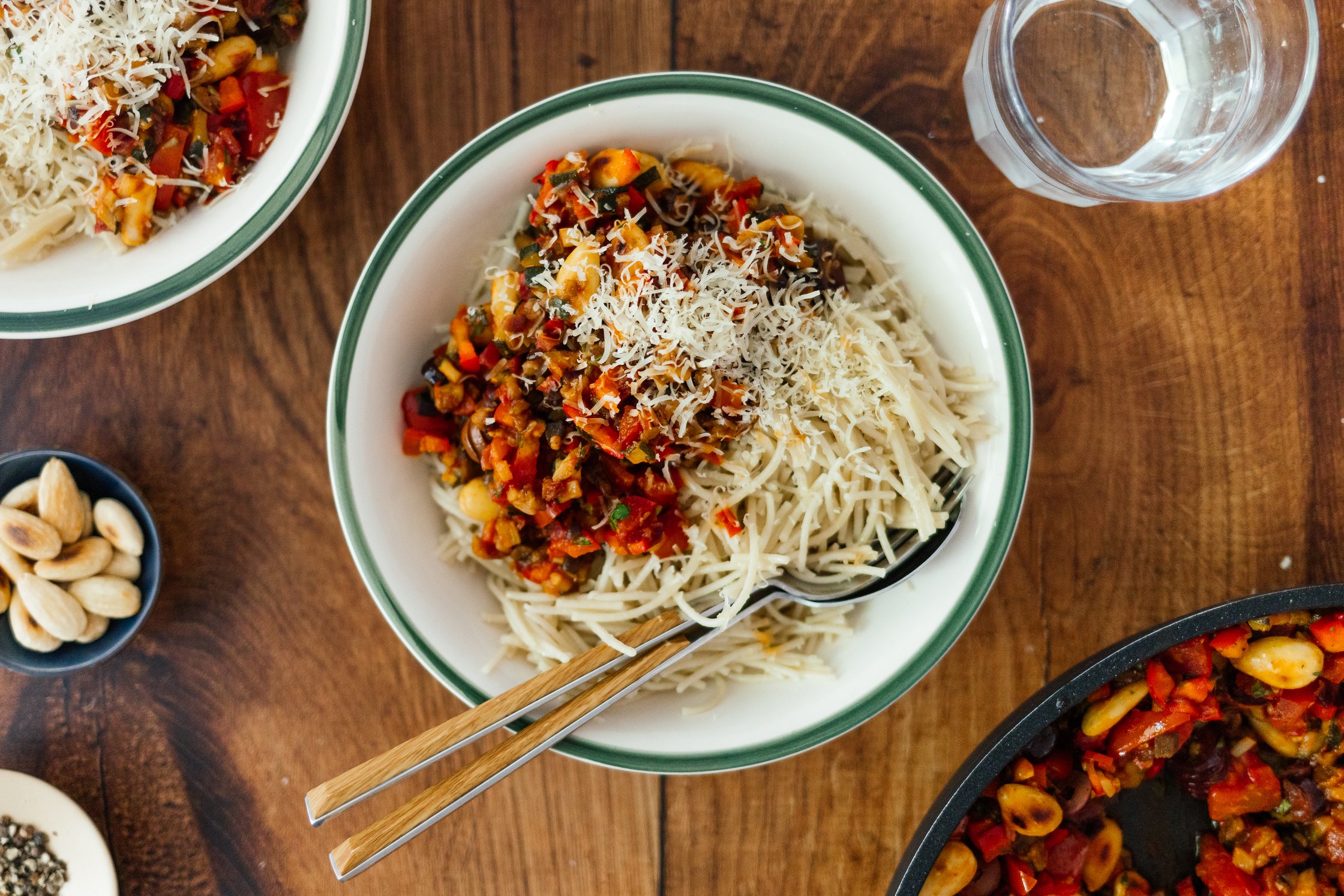 vegan Caponata pasta