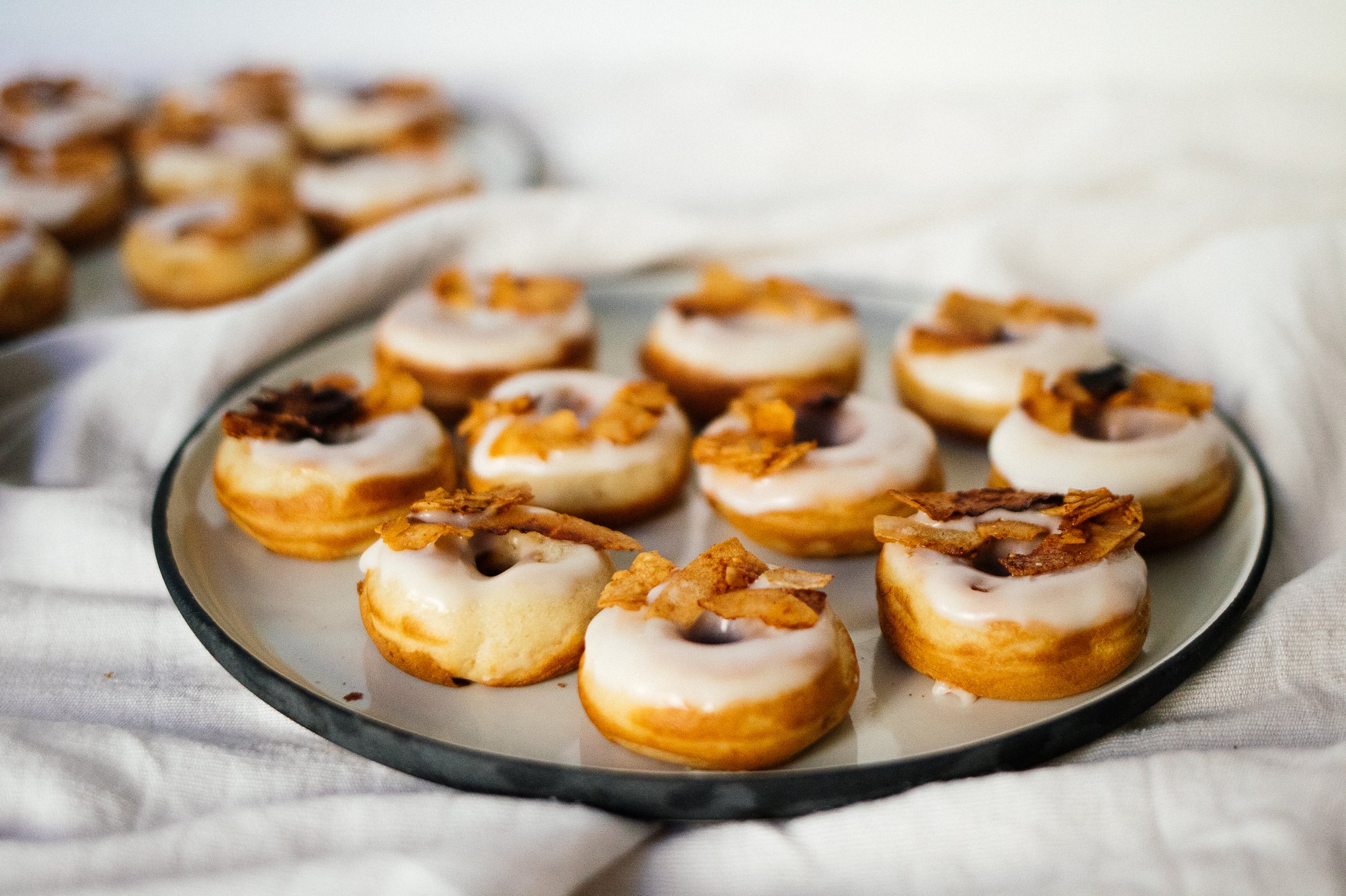 Vegan Bacon Donuts ready