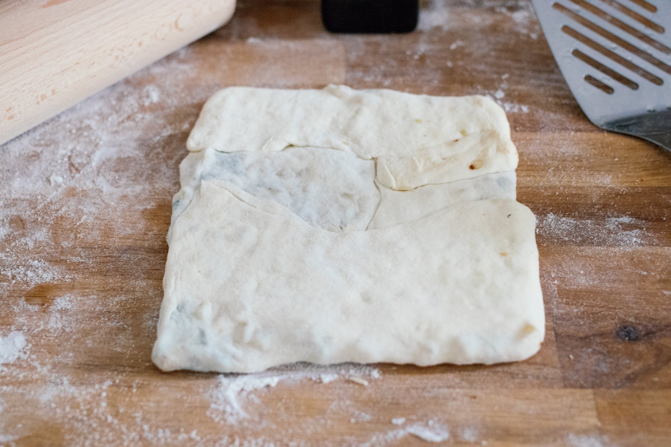 vegan gozleme before frying