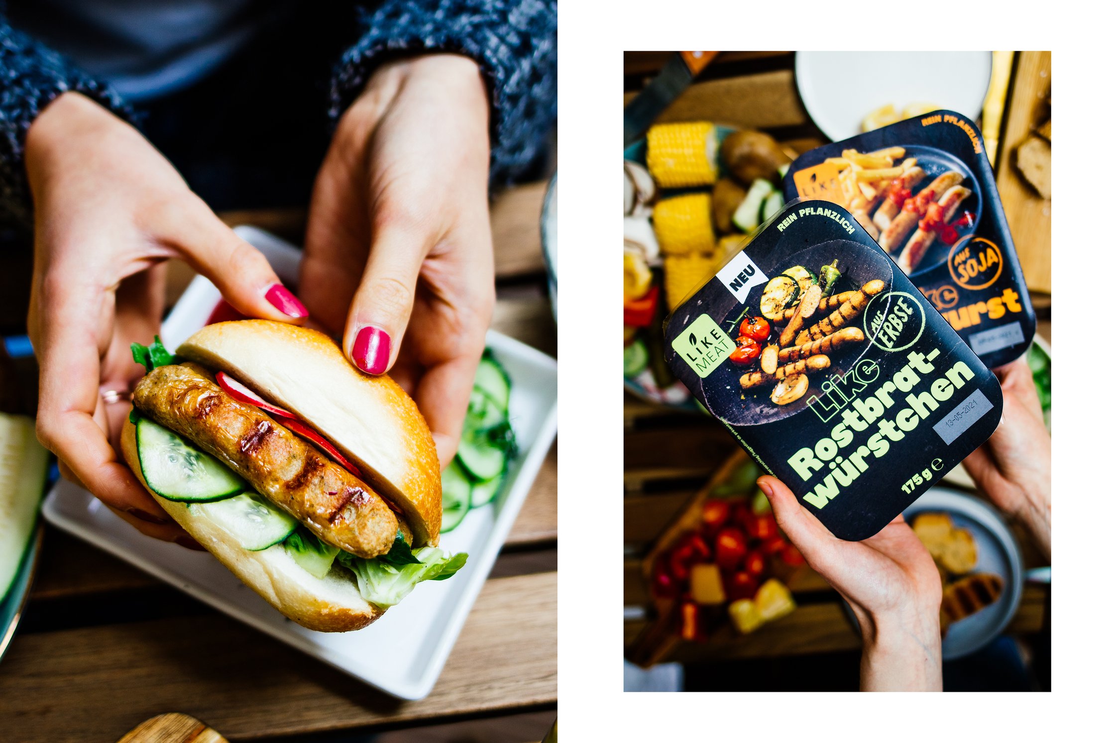 vegan sausages from Like Meat