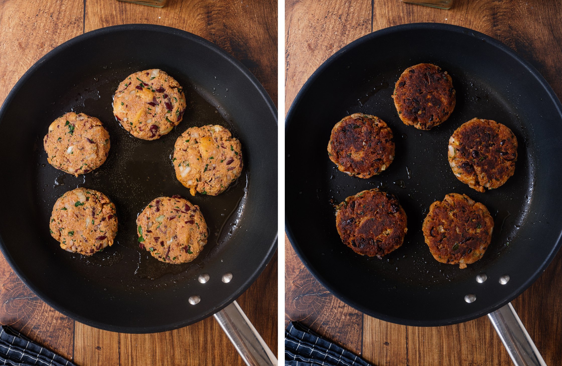 Vegan meat balls in a pan