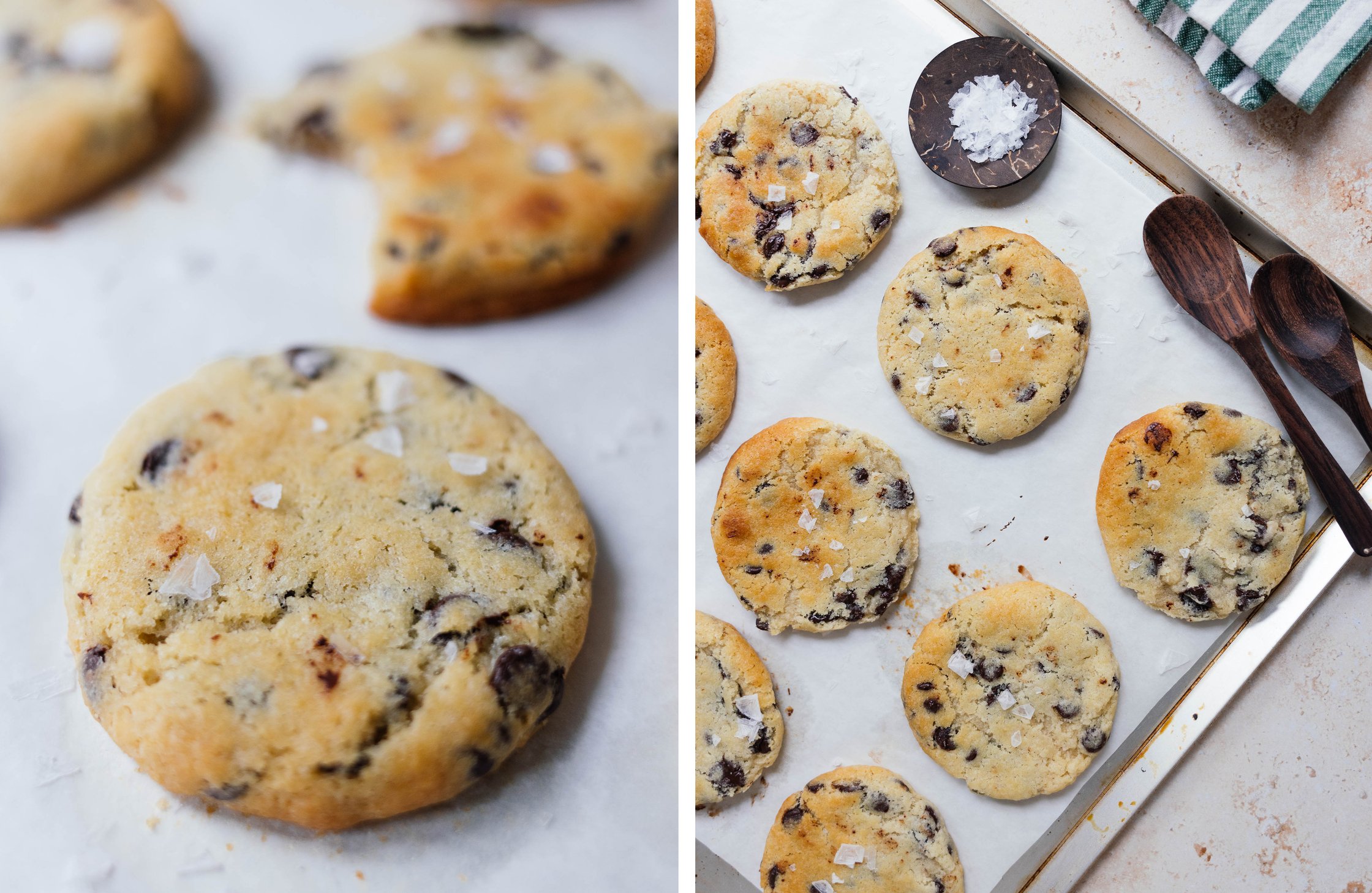 vegane Chocolate Chip Cookies nach dem Backen