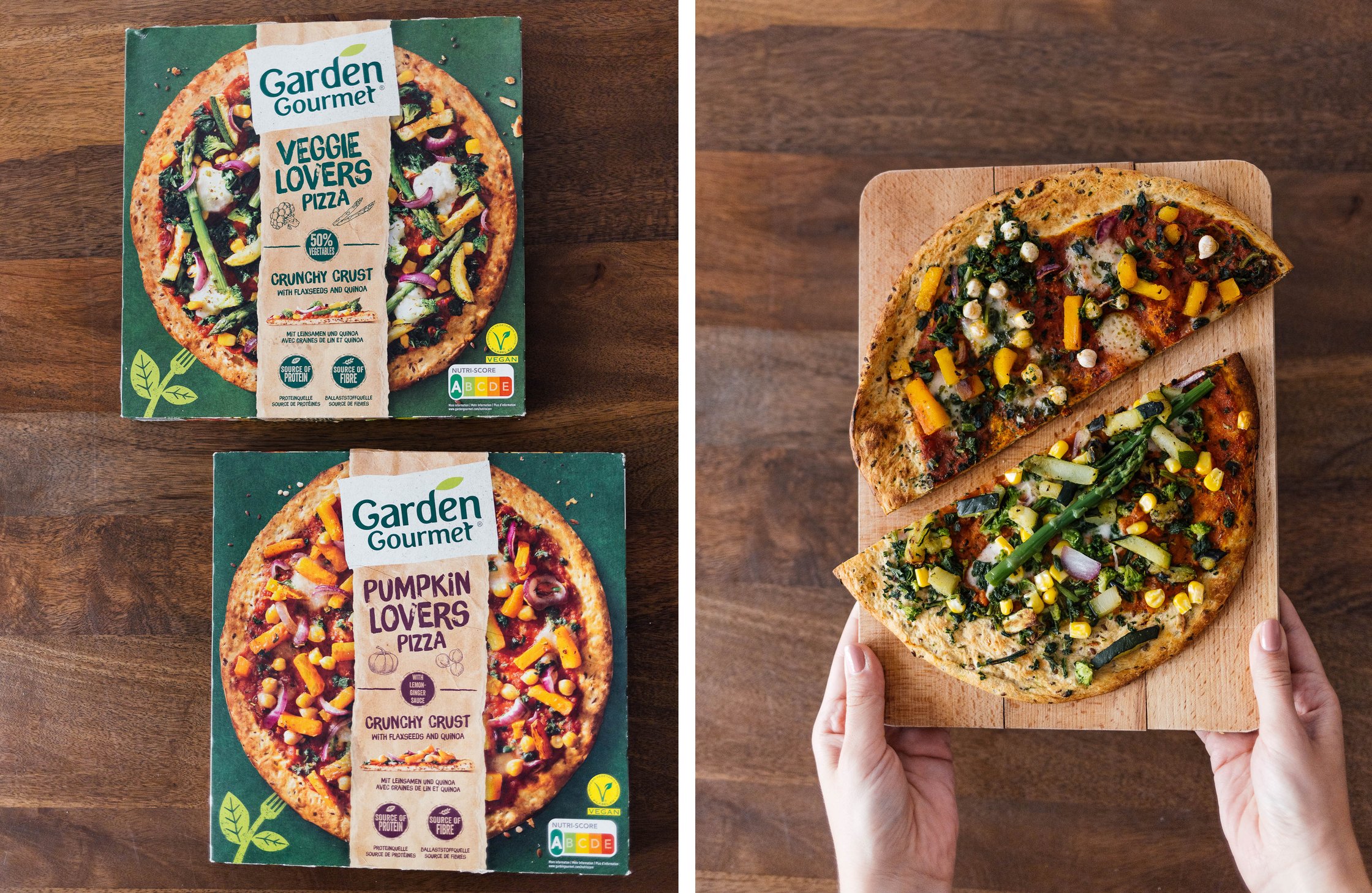 vegan frozen pizza by Garden Gourmet