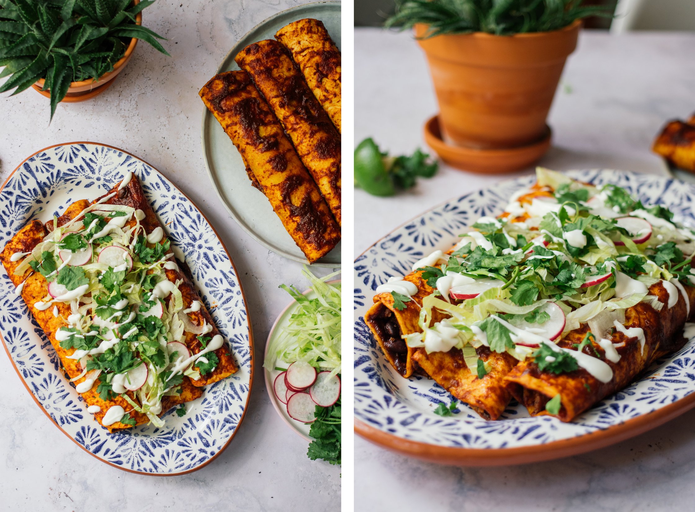 vegane Enchiladas mit veganem Hack