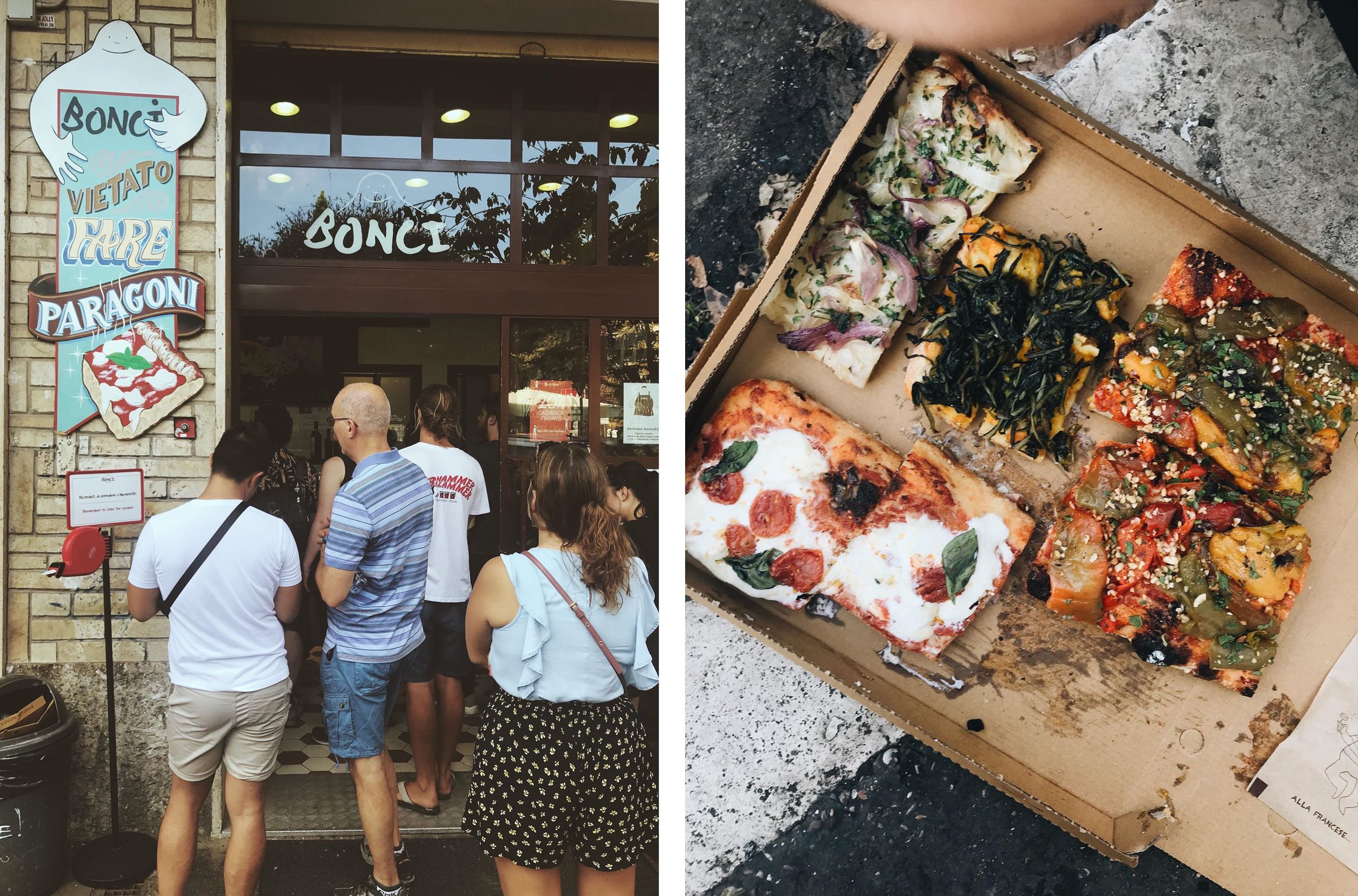 vegan pizza from bonci in rome