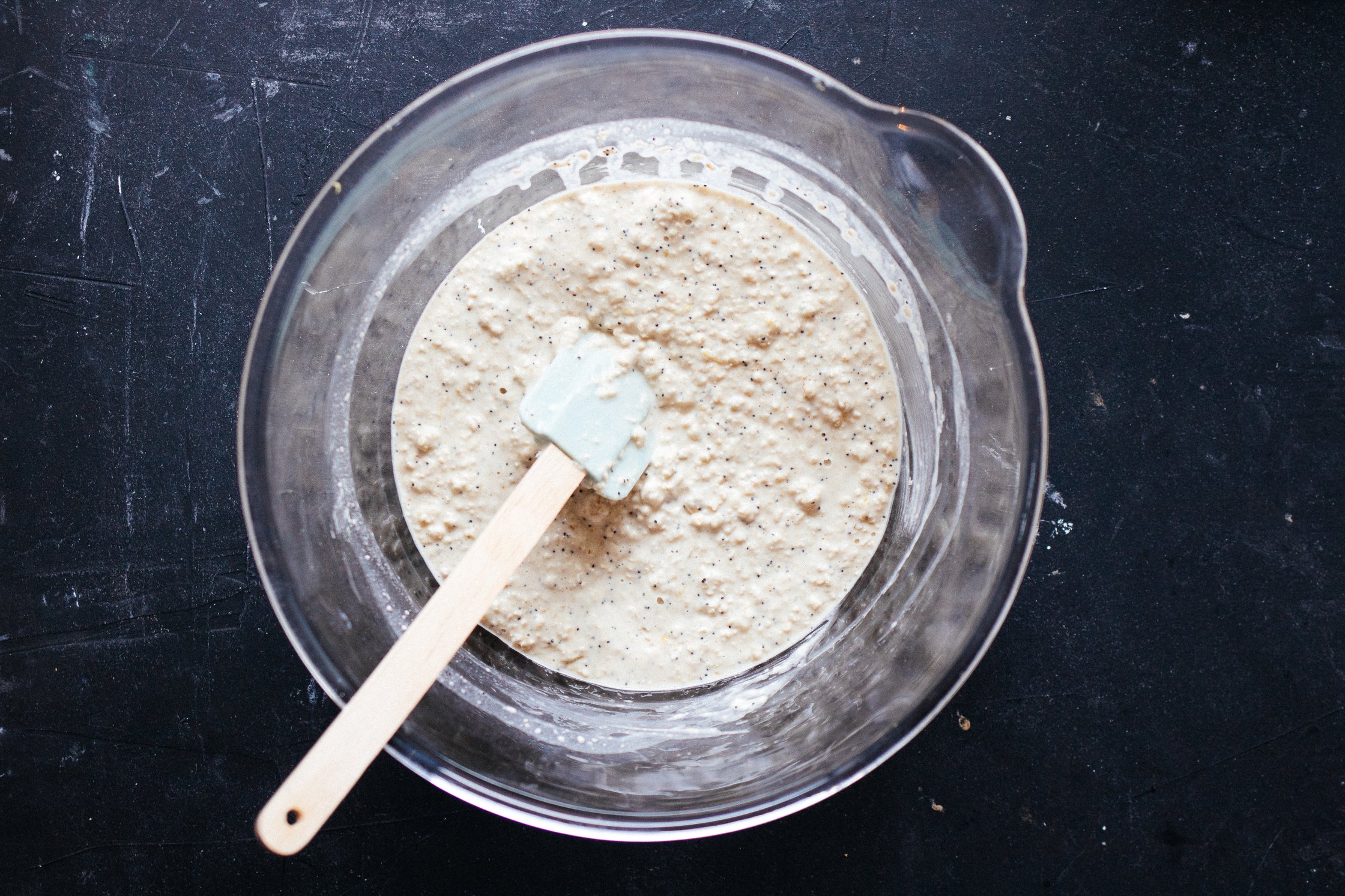 vegan pancake dough with oats