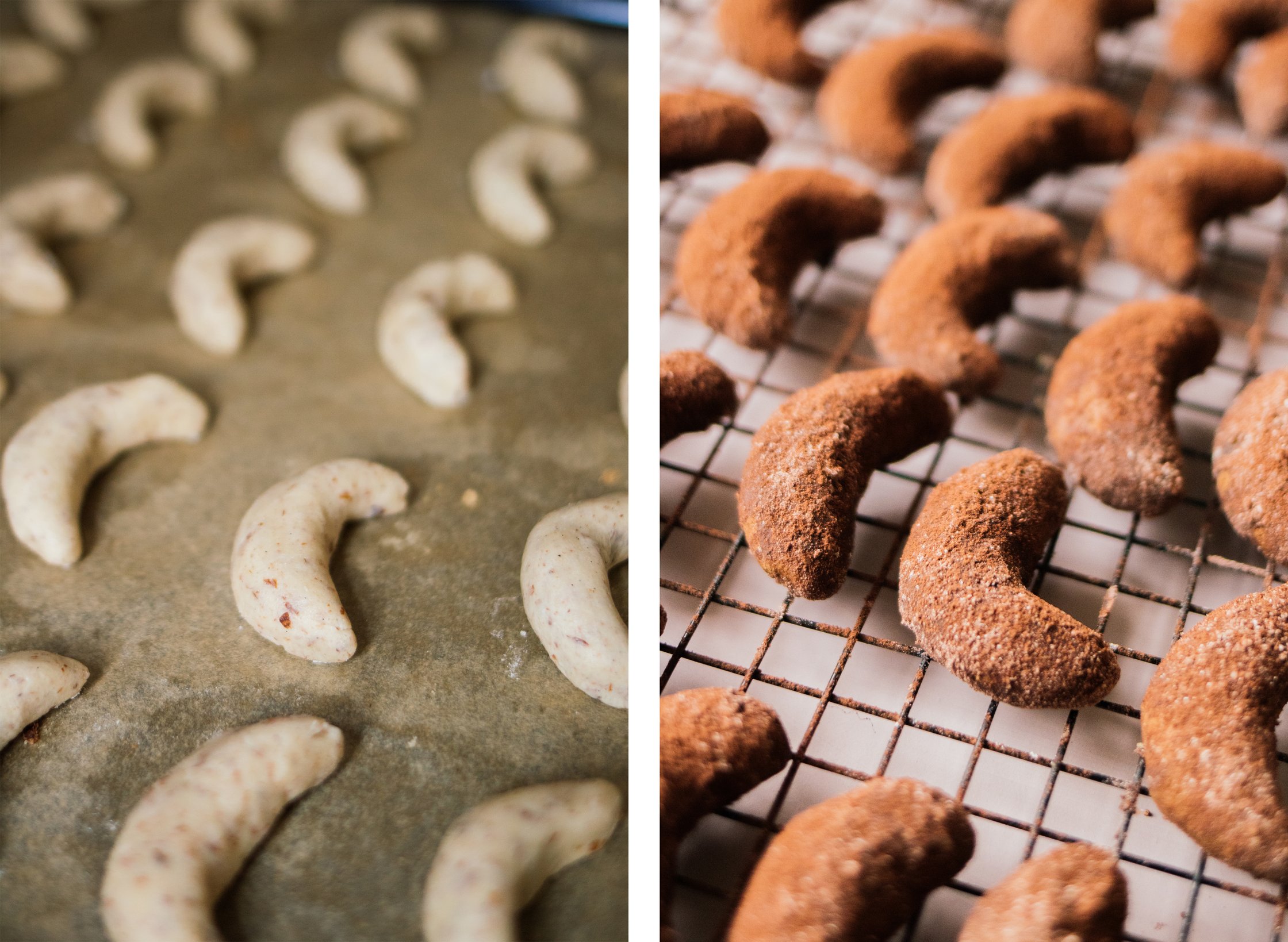 vegane vanillekipferl vor dem backen