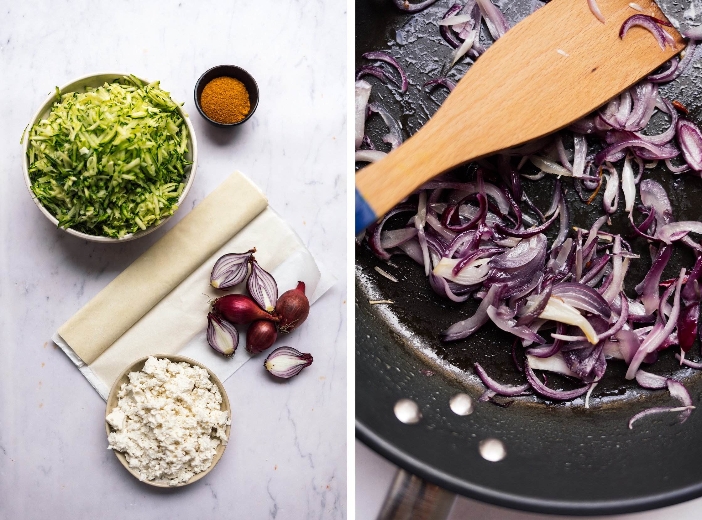 ingredients for vegan phyllo pie