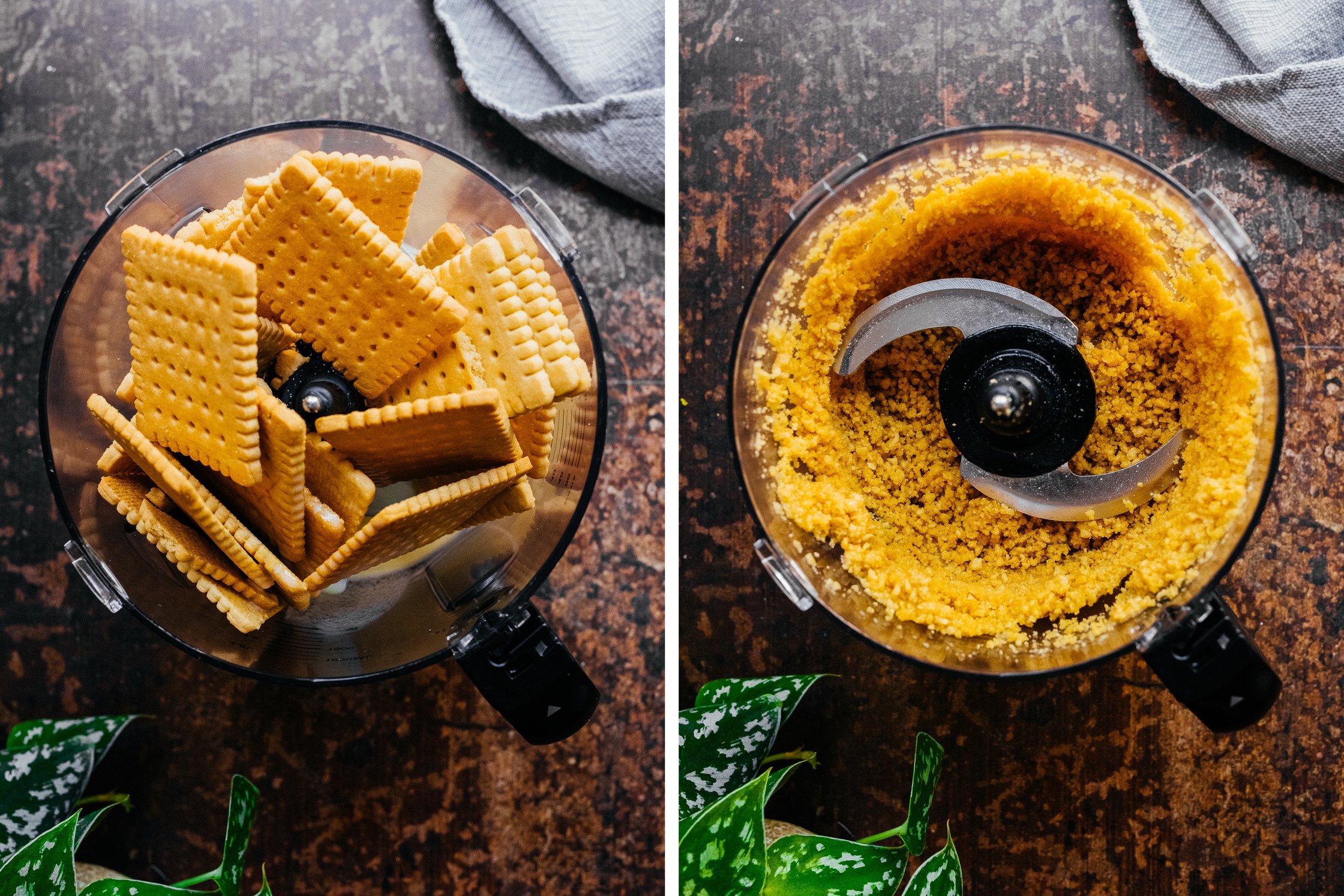 vegane Kekse in einem Mixer