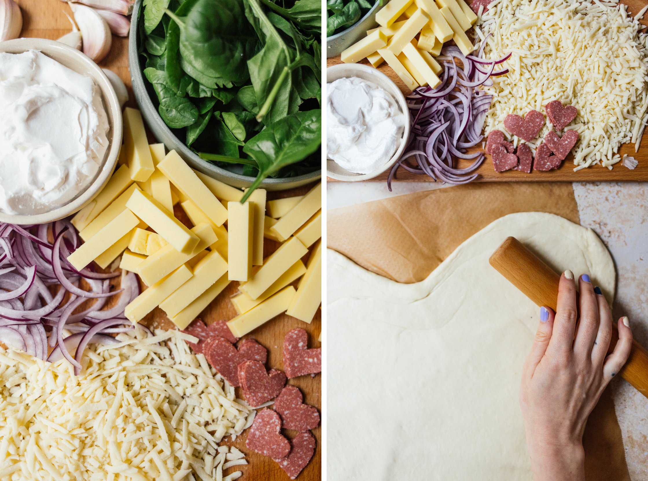 ingredients for Vegan Cheese Stuffed Crust Pizza