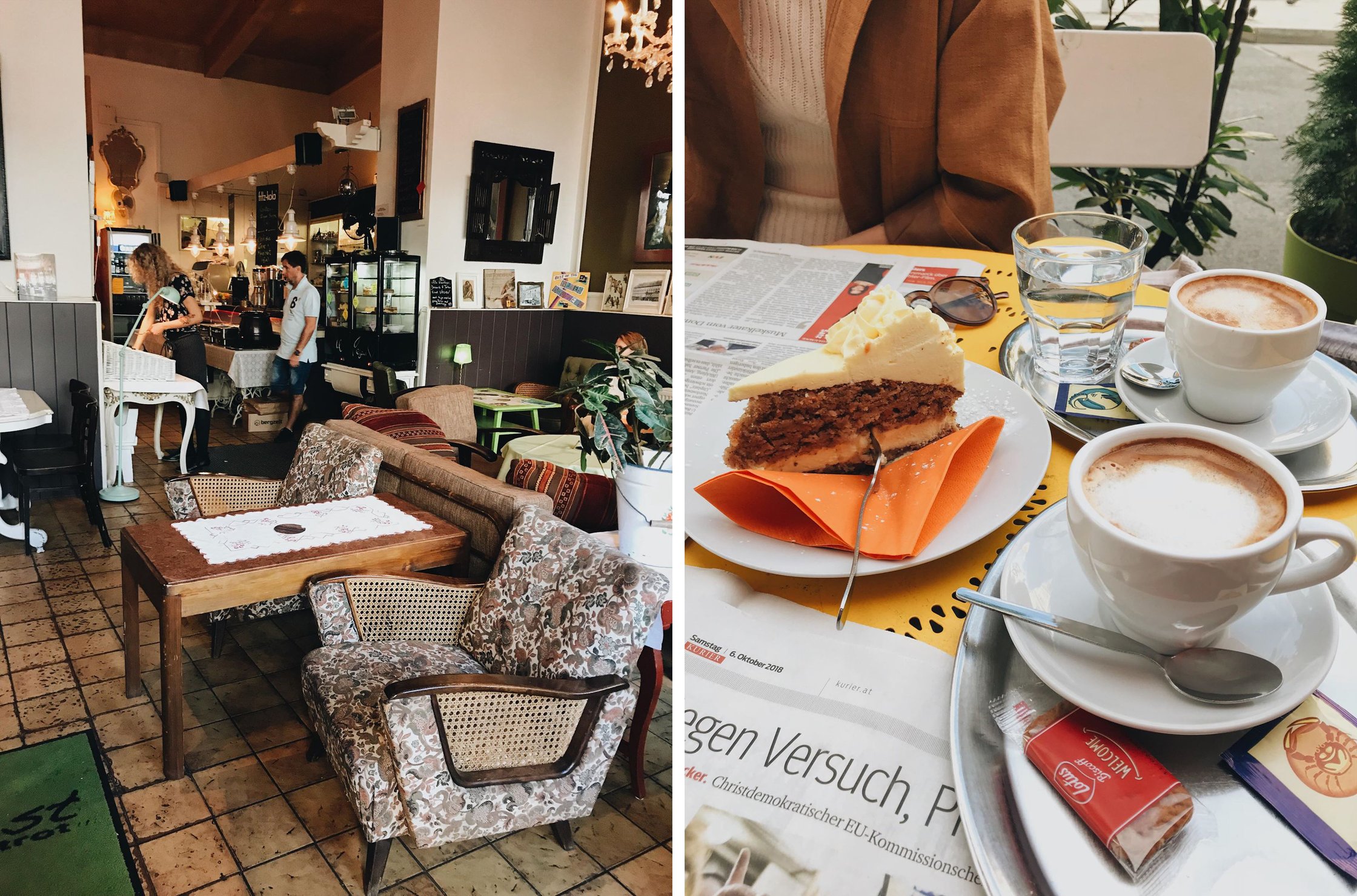 vegan cake at cafe harvest in vienna