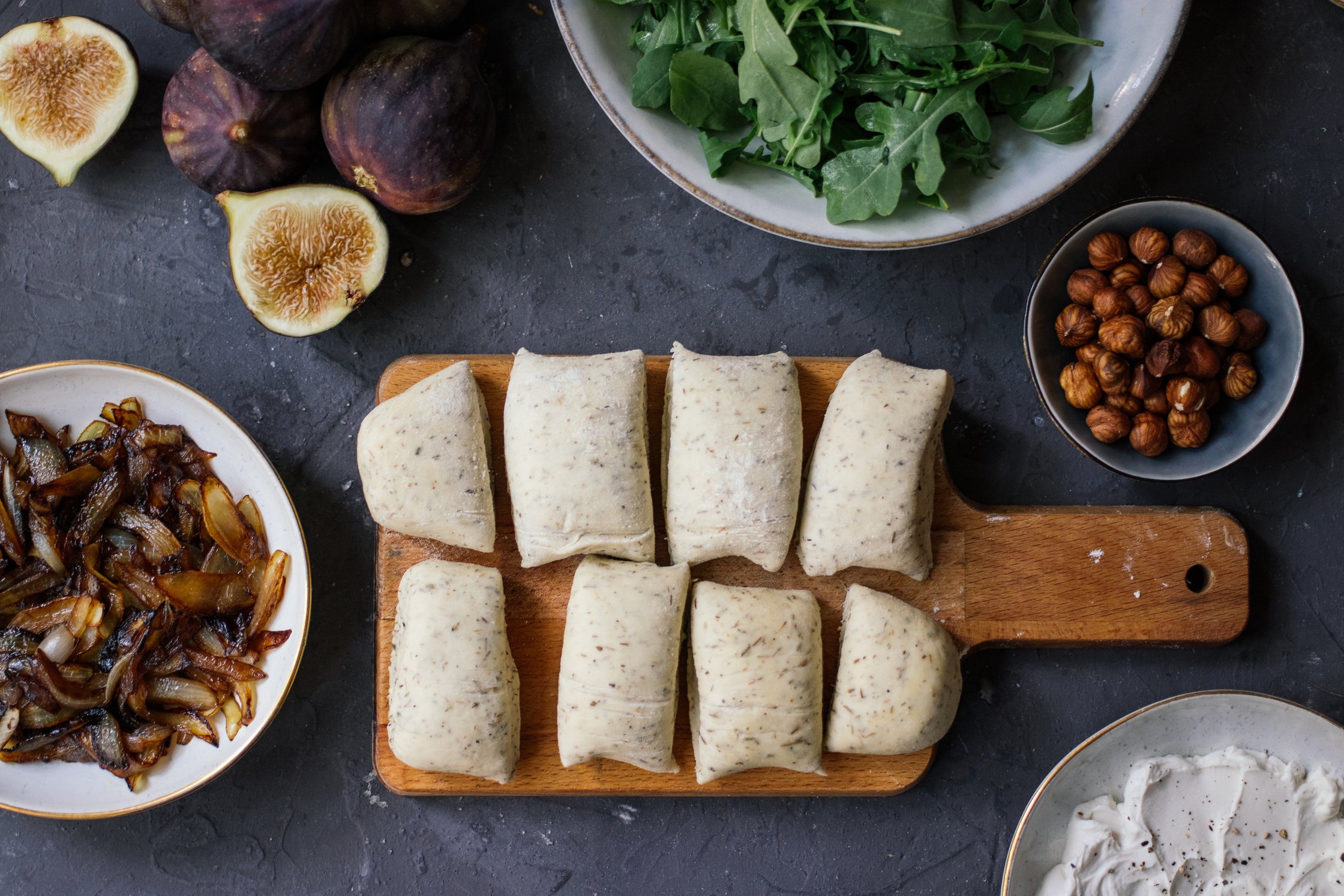 teig für Vegane Flatbread Minipizza