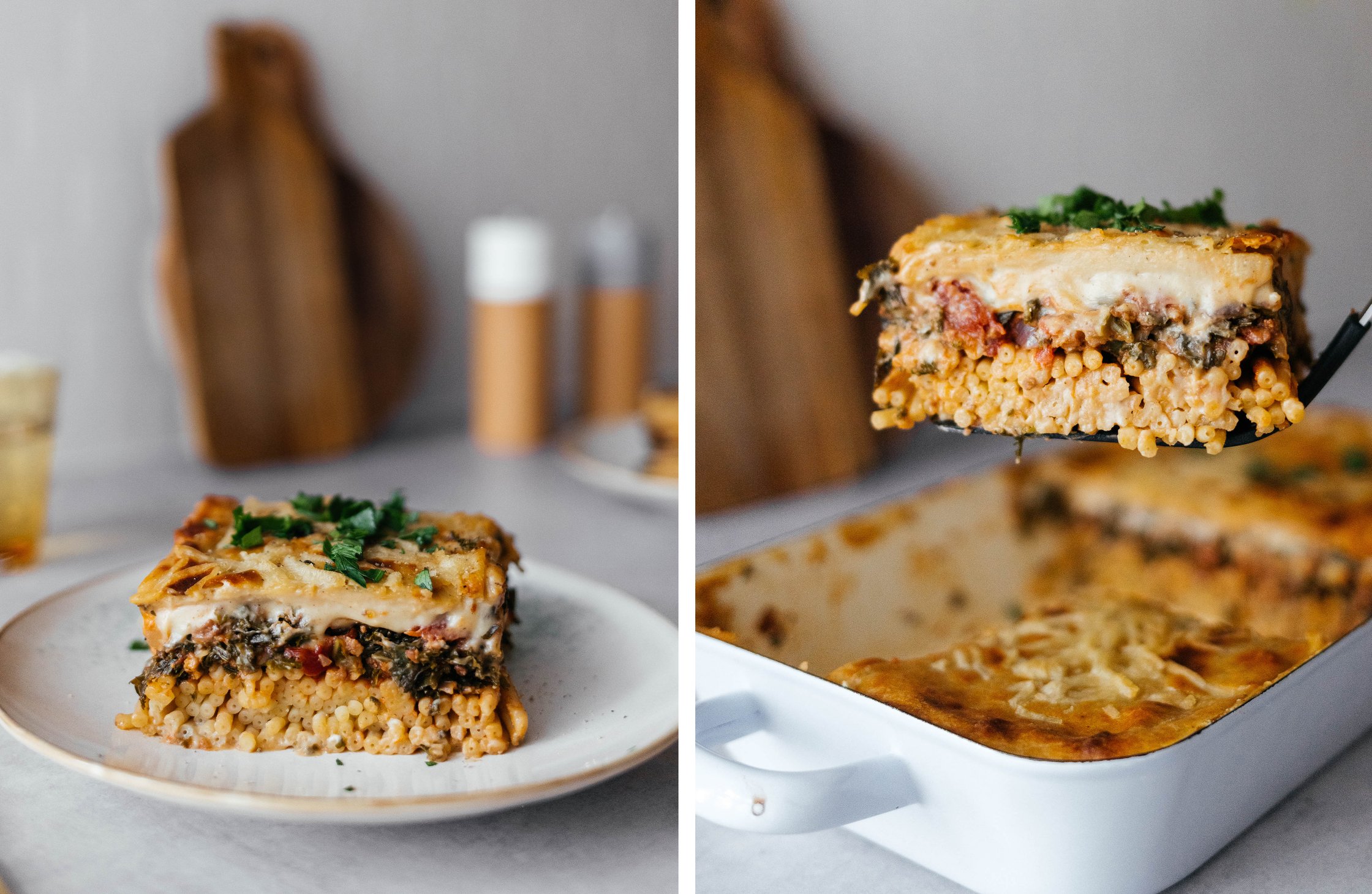 Greek Pasta Casserole mit Grünkohl