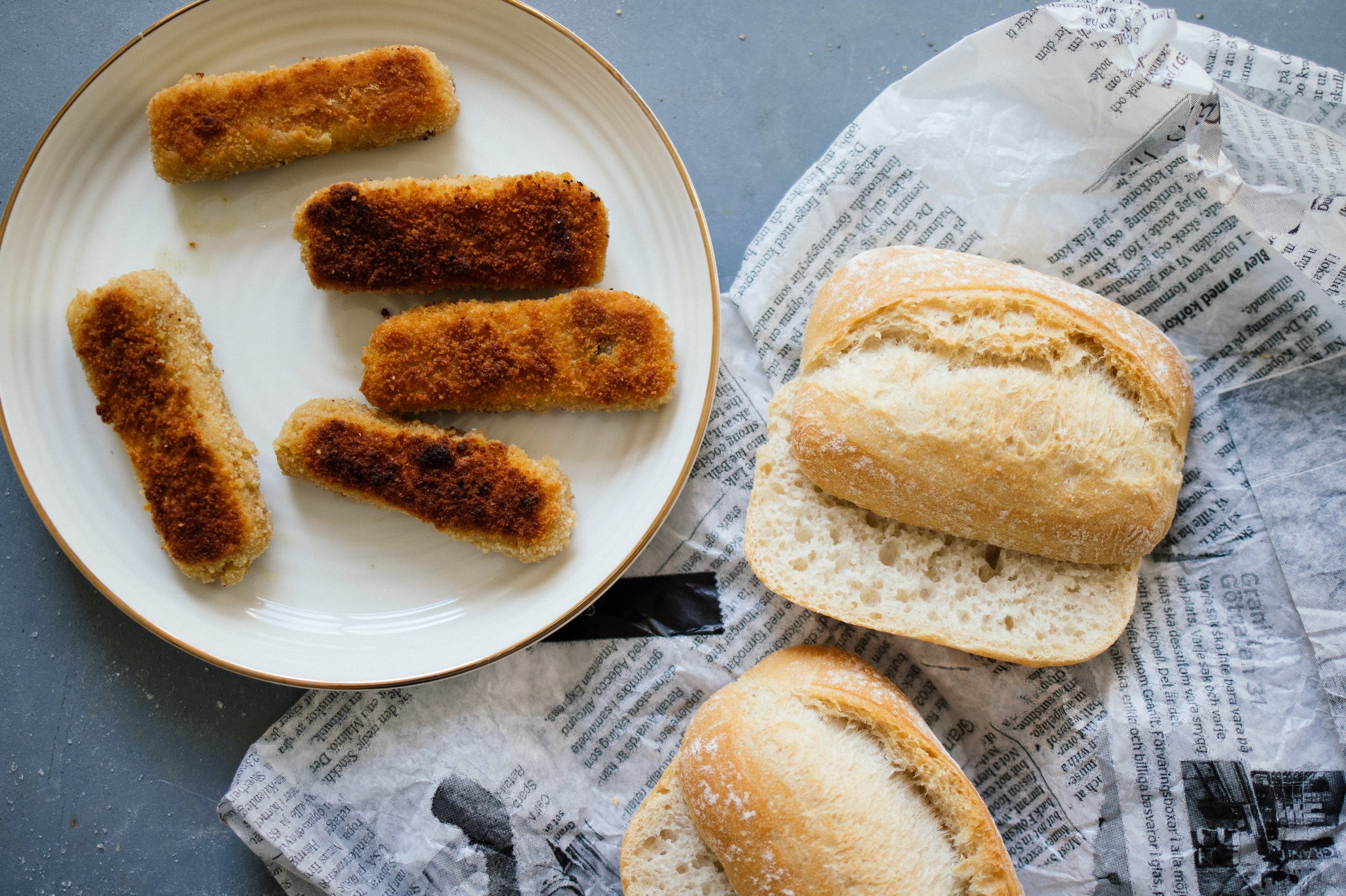 vegan and homemade fish sticks