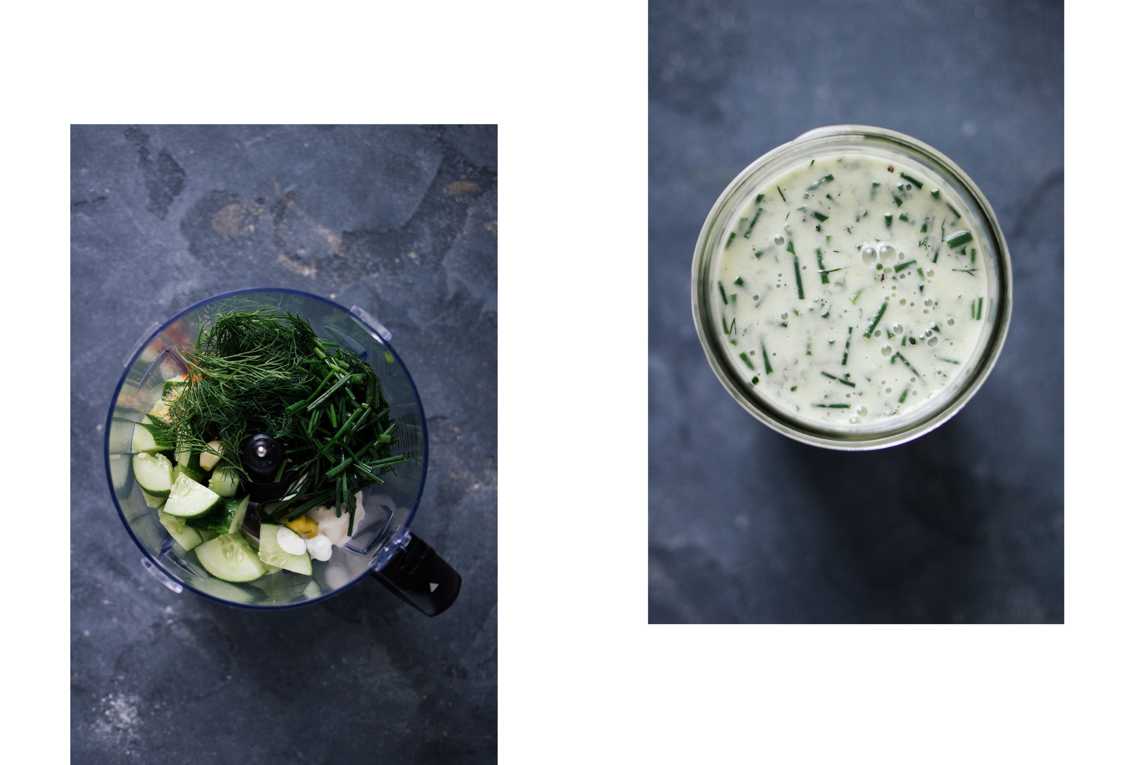 mixing the vegan ranch dressing