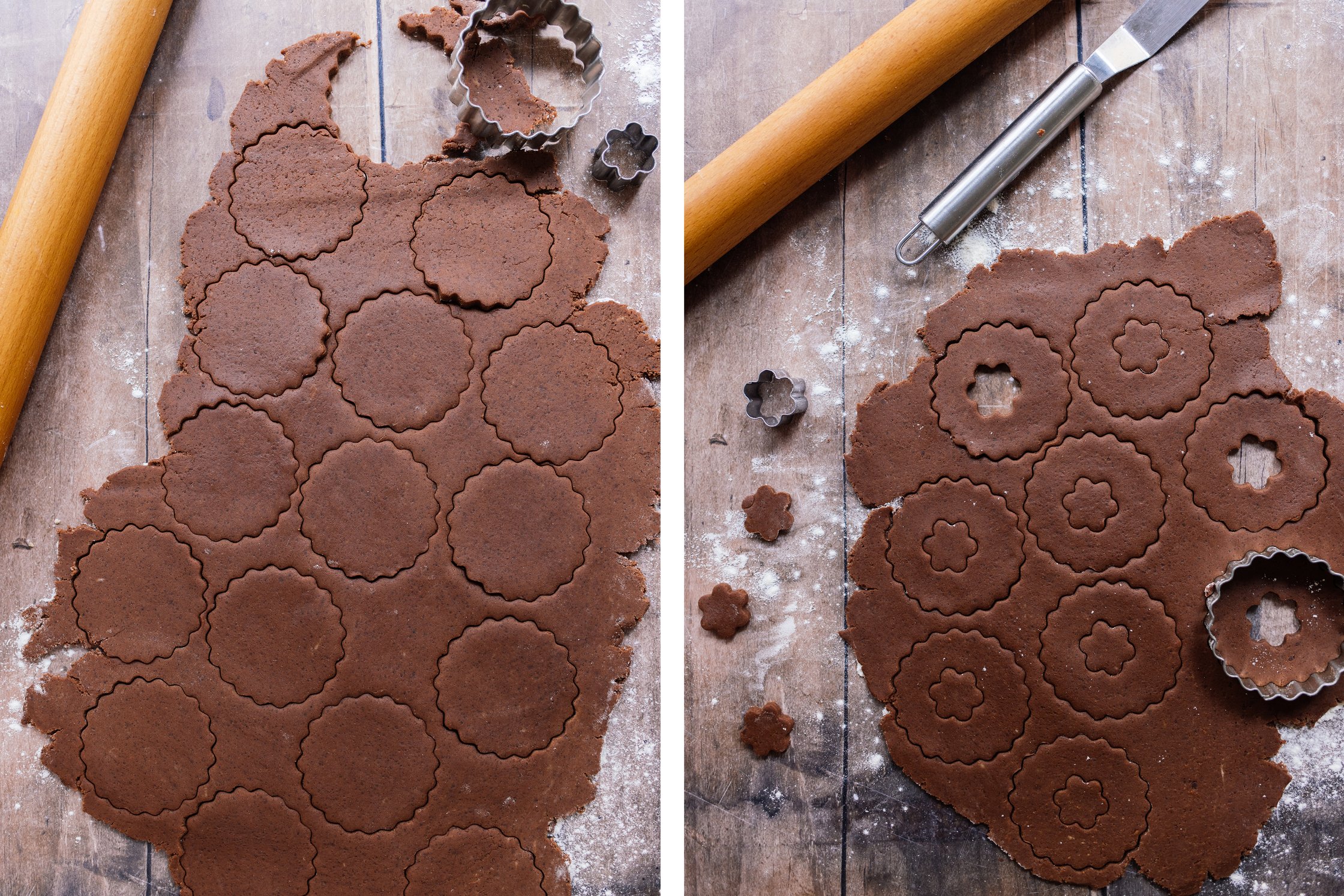 cutting out cookies
