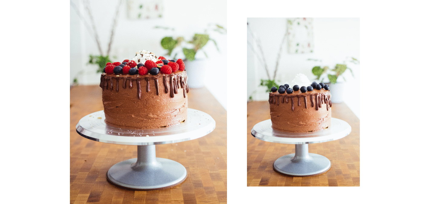 vegane Schokotorte mit Beeren