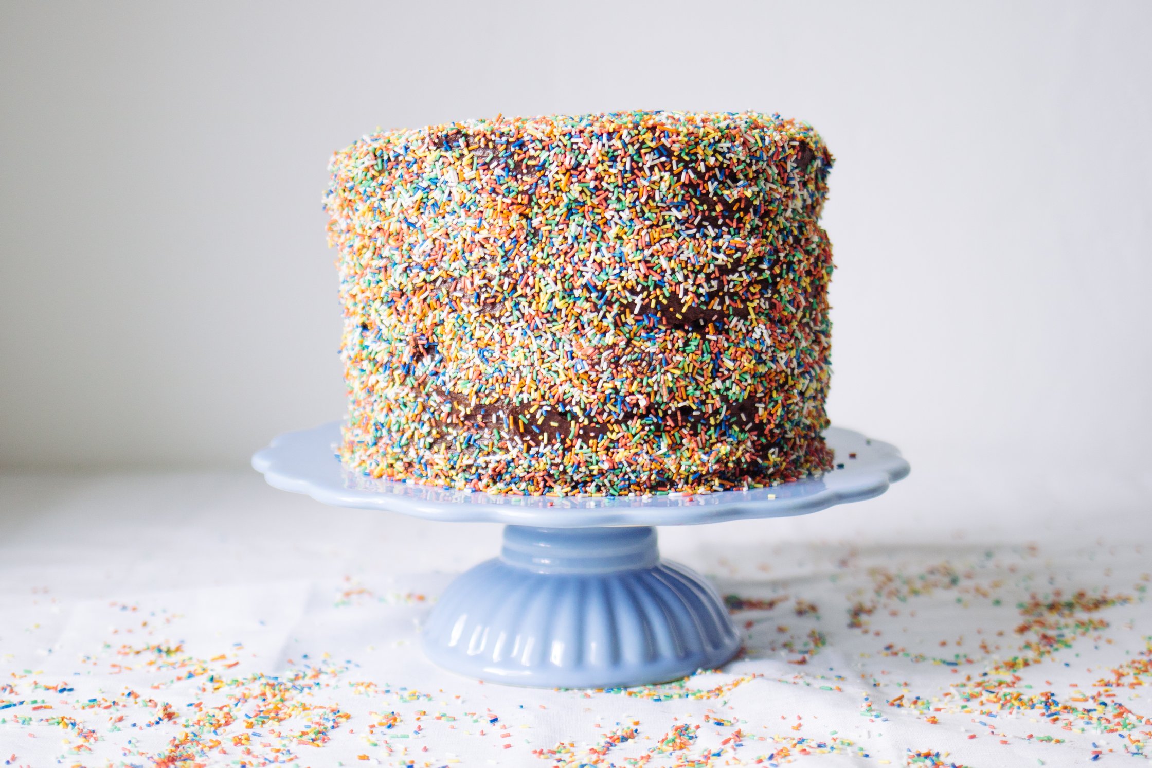 the chocolate cake is ready to eat!