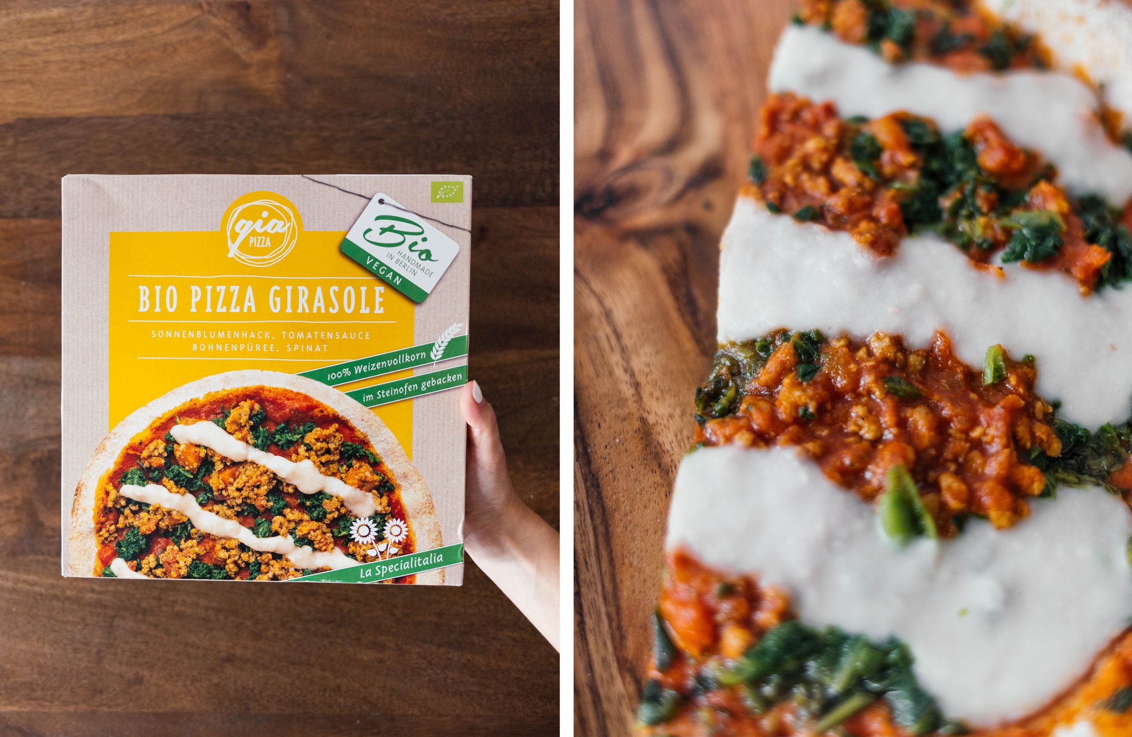 vegan frozen pizza from Gia Pizza
