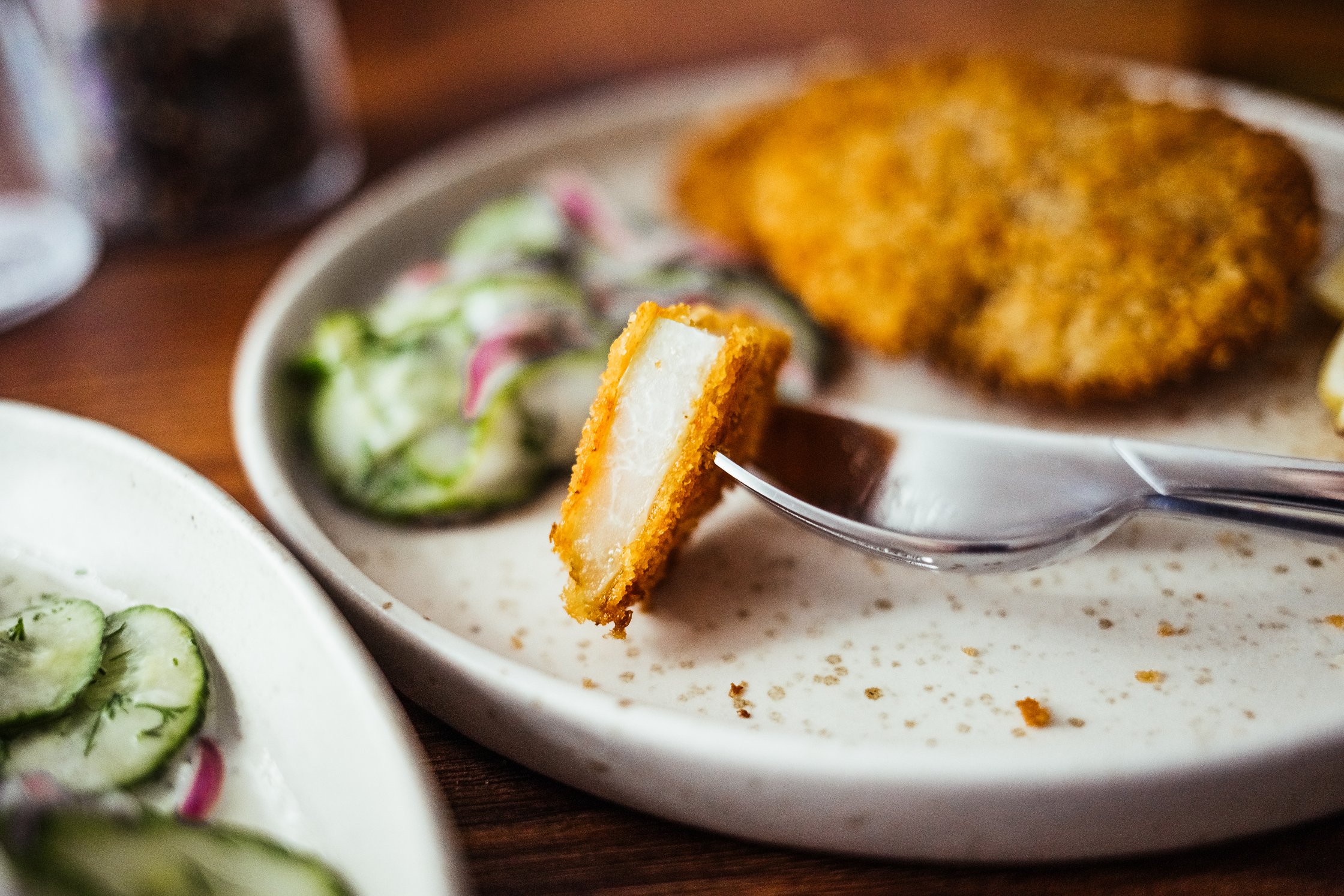 Kohlrabi Schnitzel ready