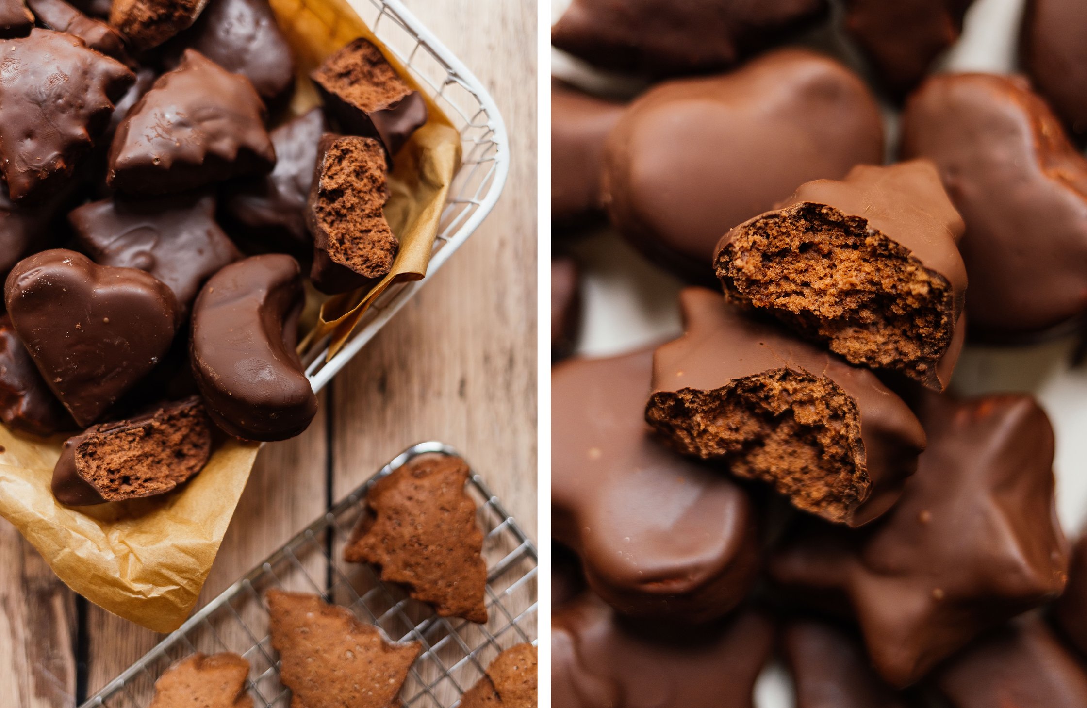 Lebkuchen aufgeschnitten