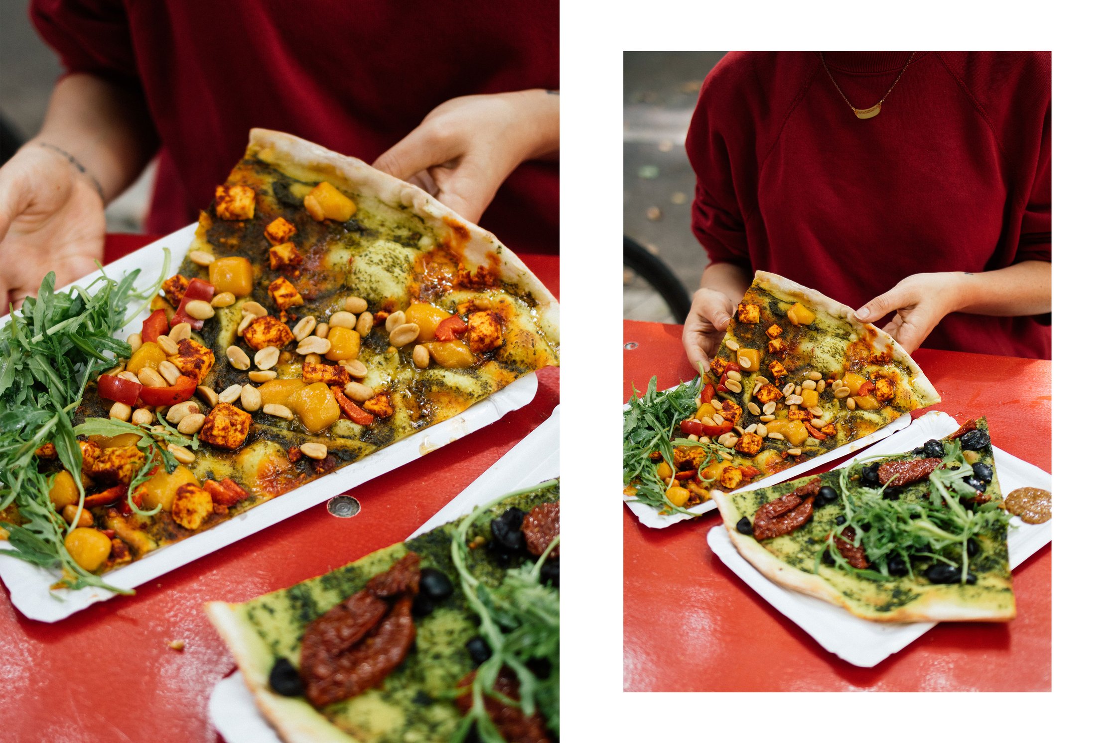 Ron Telesky Pizza mit peanuts and mango