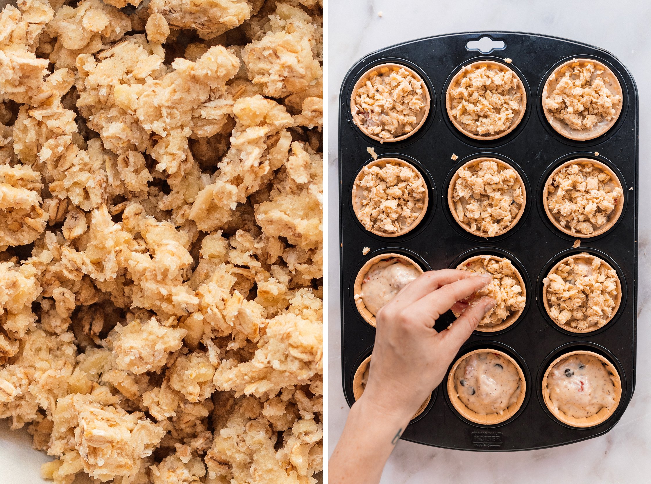 R161 Vegane gefüllte Himbeermuffins