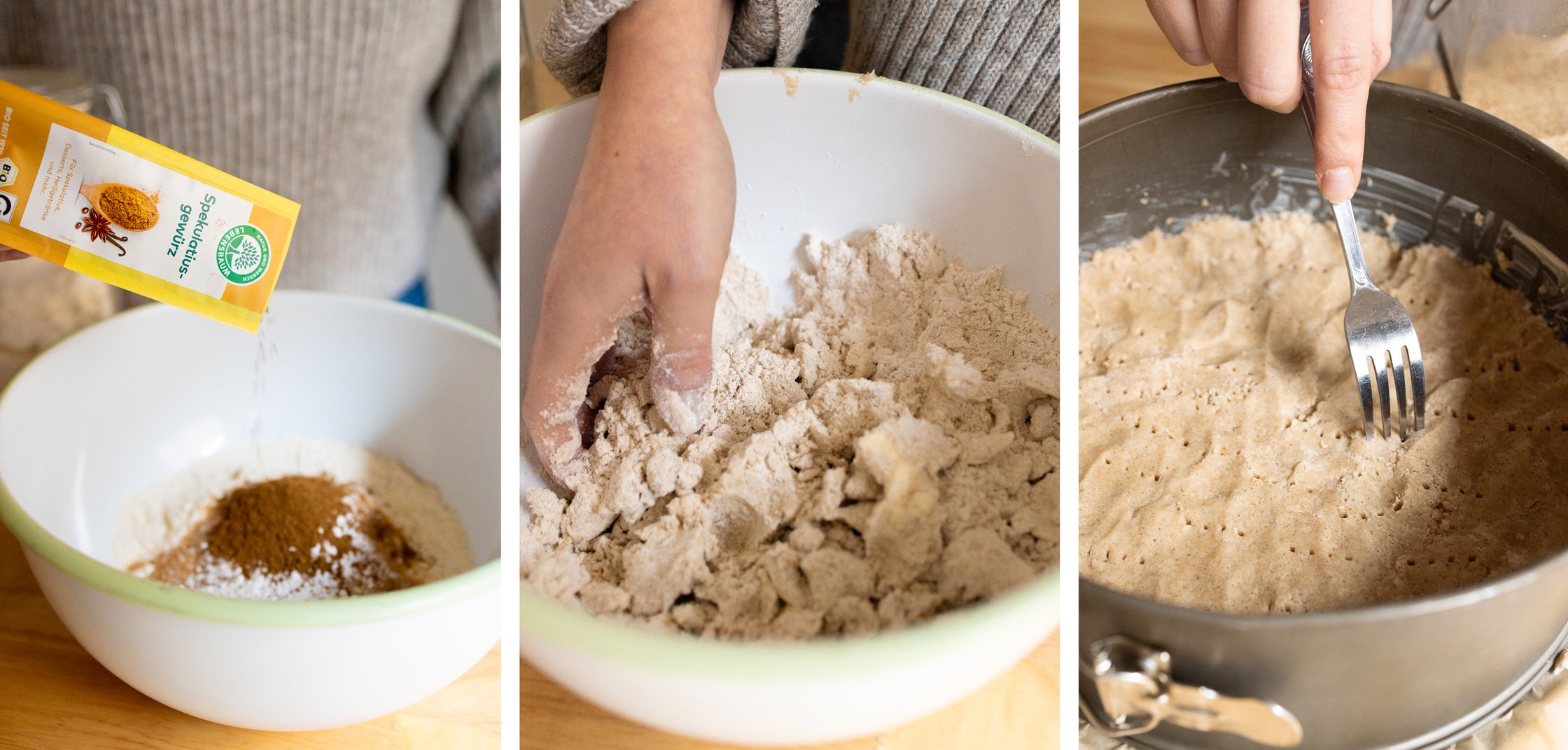 Preperation of the cake base.