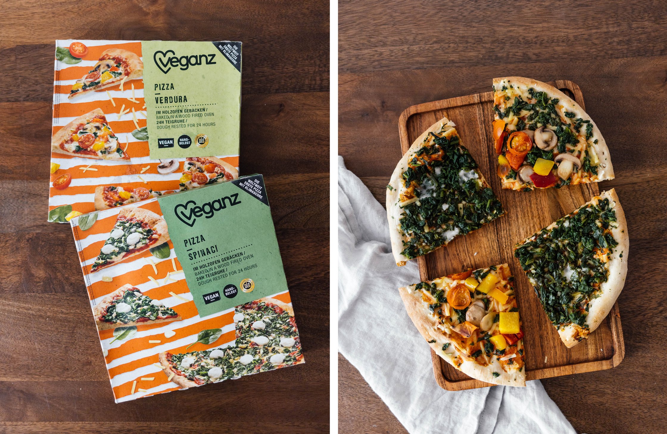 vegan frozen pizza from Veganz