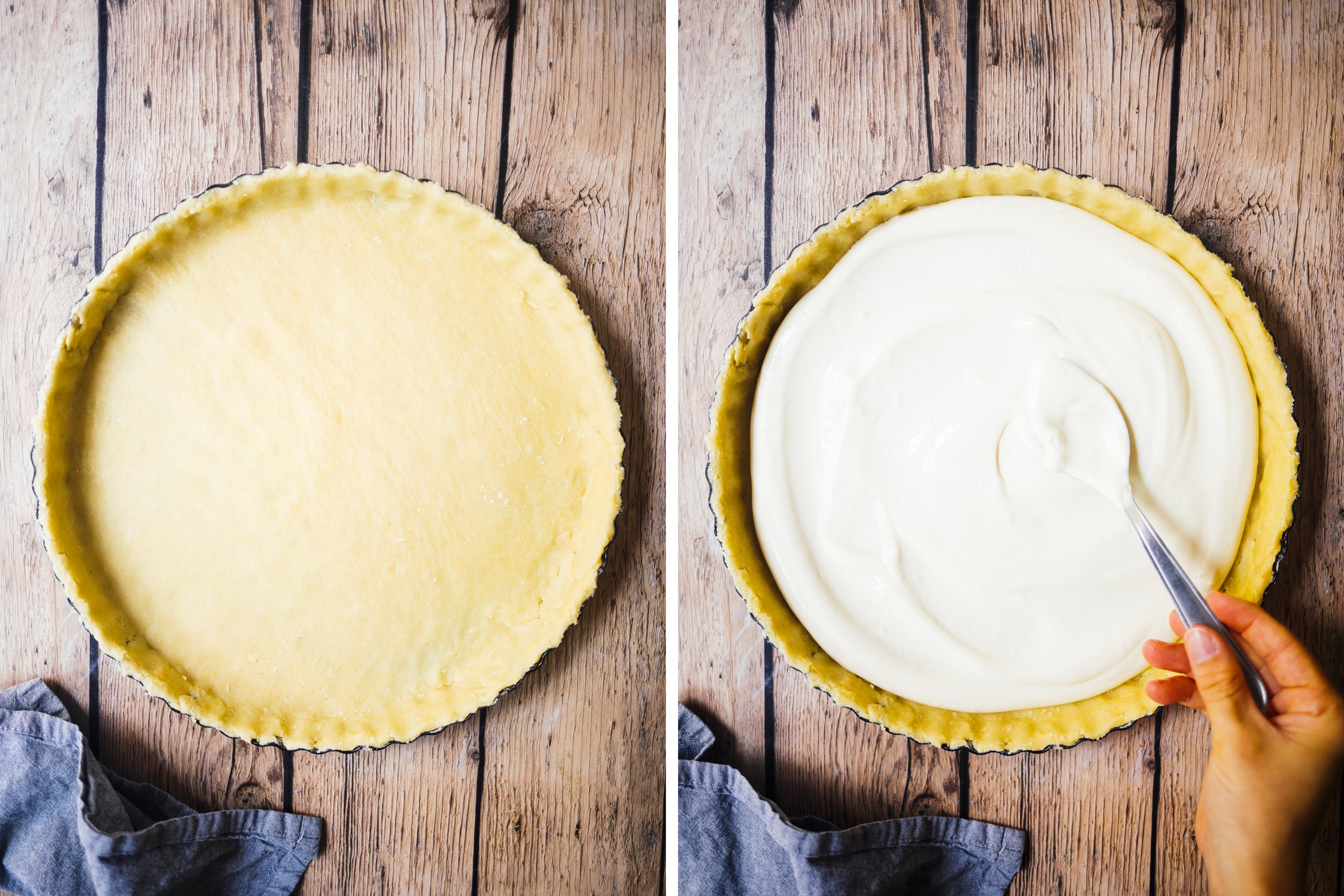 vegan shortcrust pastry and creme