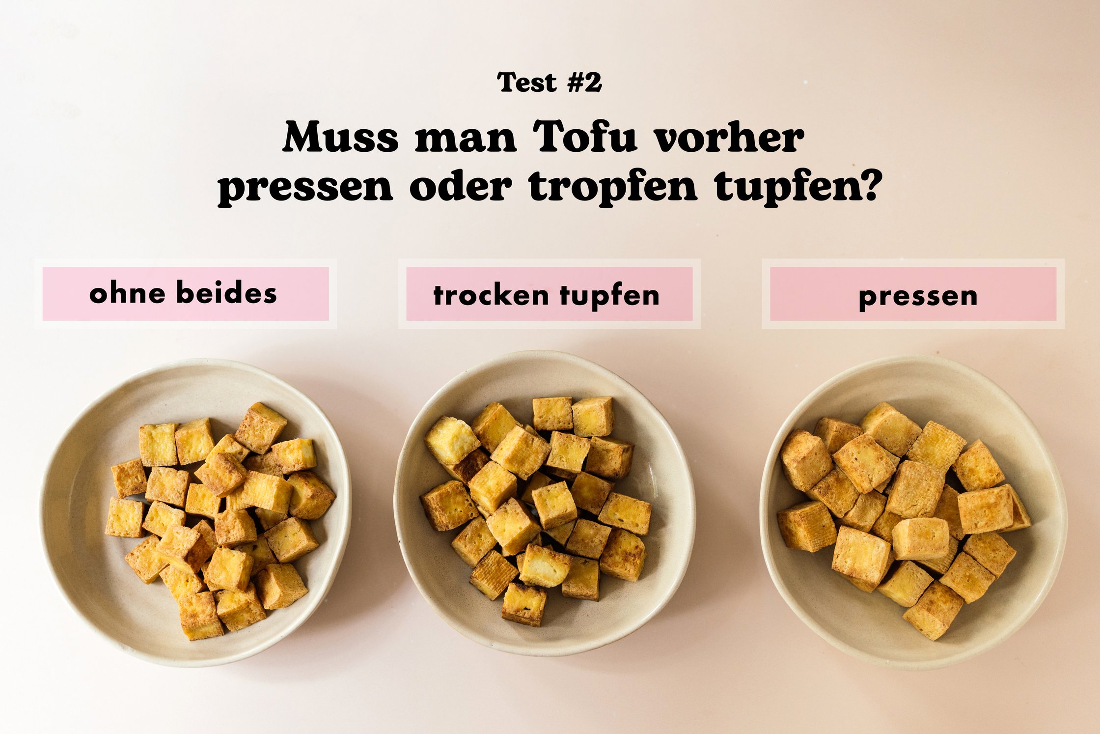 Auf der Suche nach dem knusprigsten Tofu: muss man tofu vorher pressen oder tropfen tupfen?