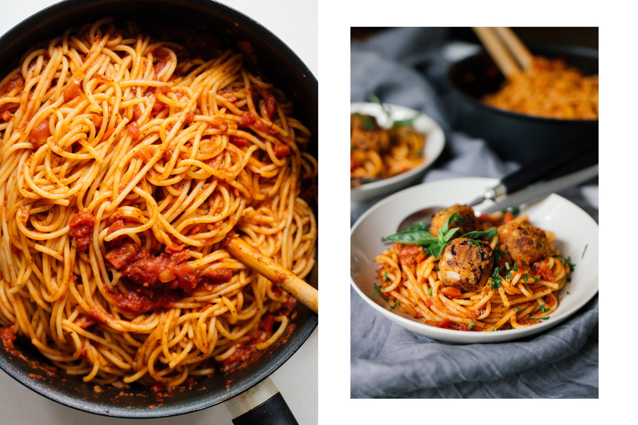 Spaghetti mit Paprika-Tomatensoße