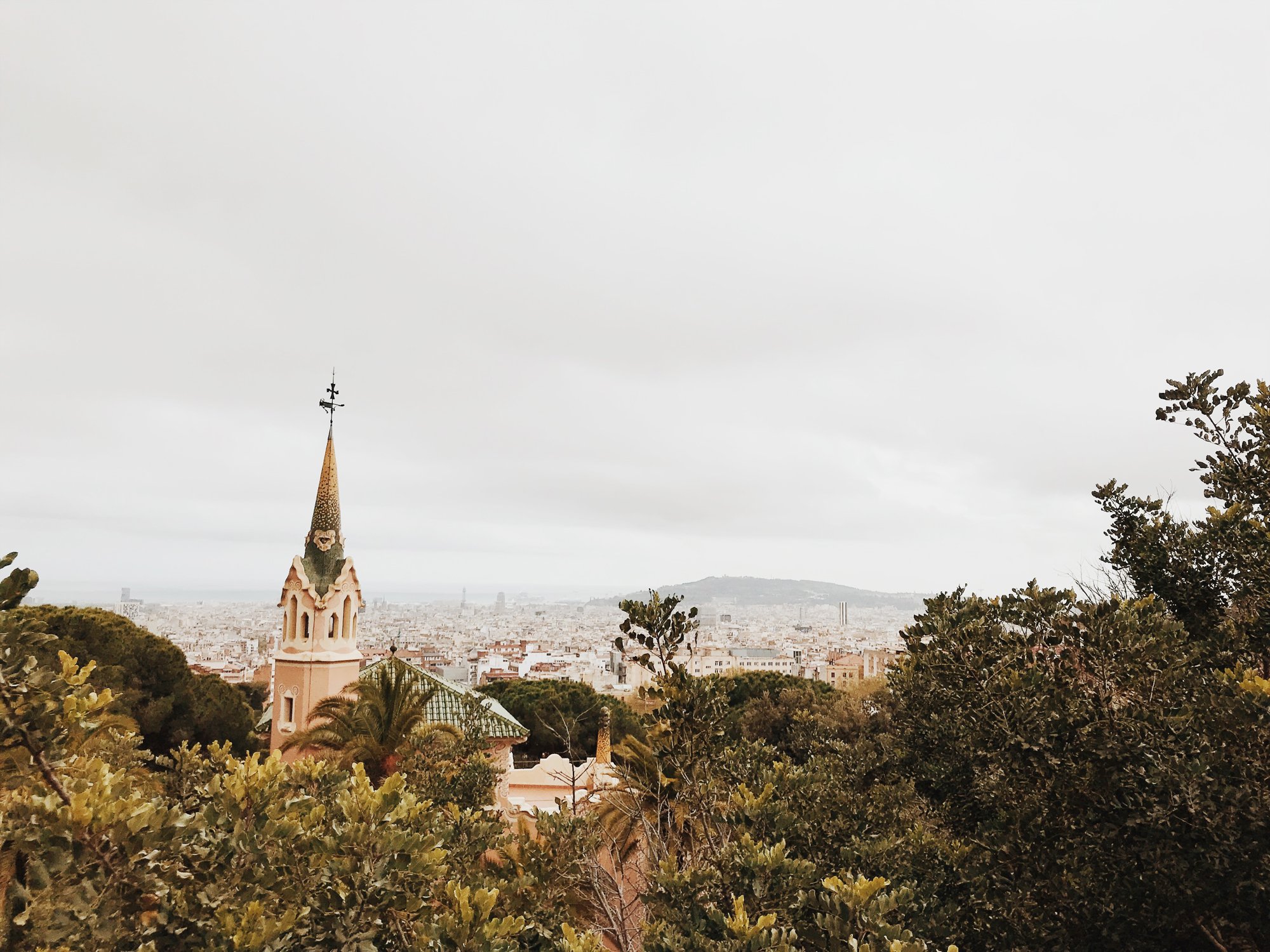 view from above on barcelona