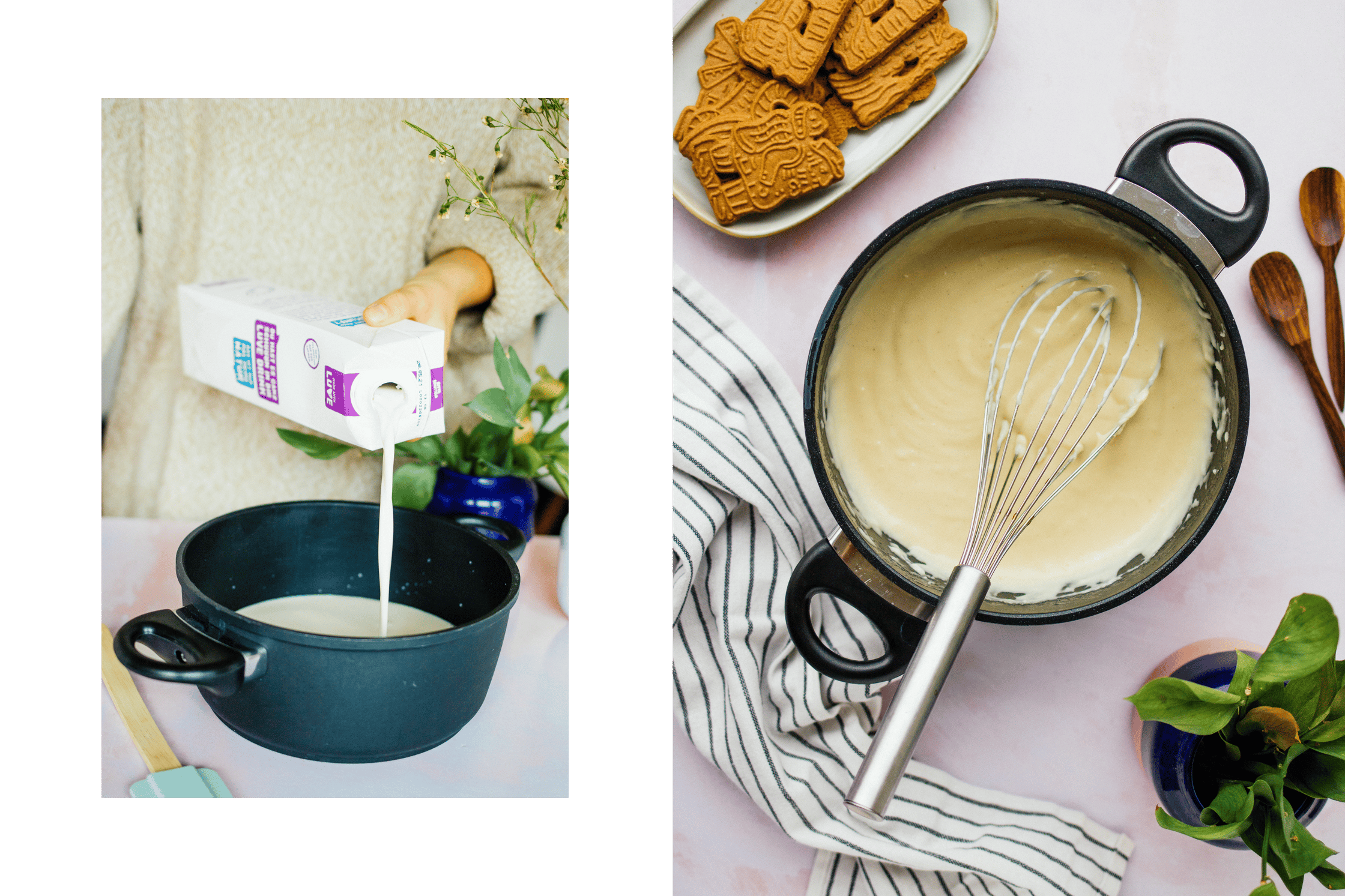 vegane Vanillecreme wird zubereitet