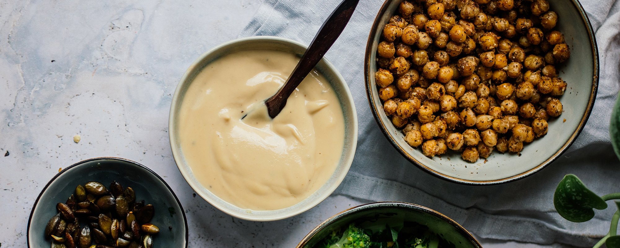 sesame dressing in a bowl