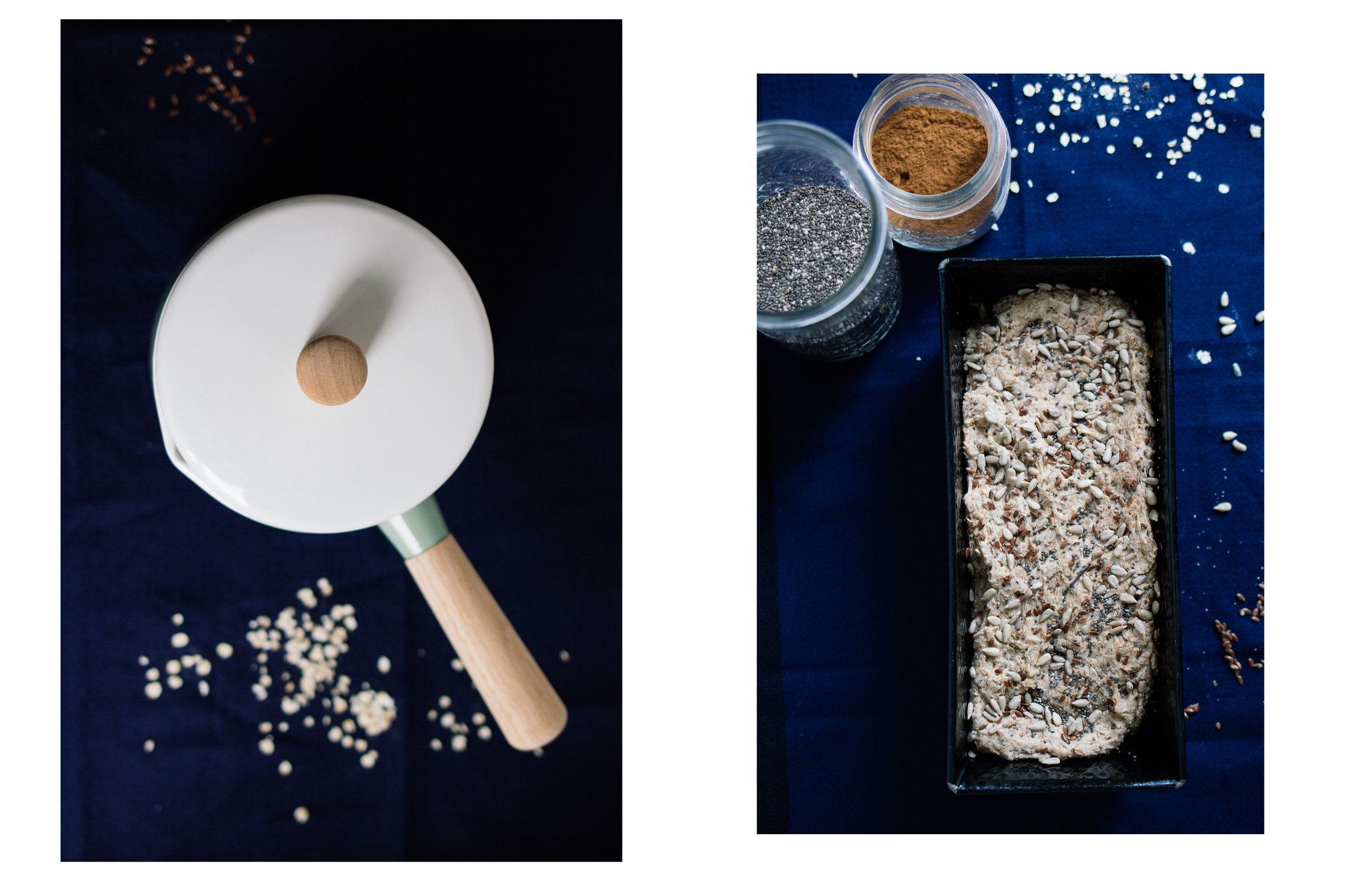 sunflower chia bread, before baking