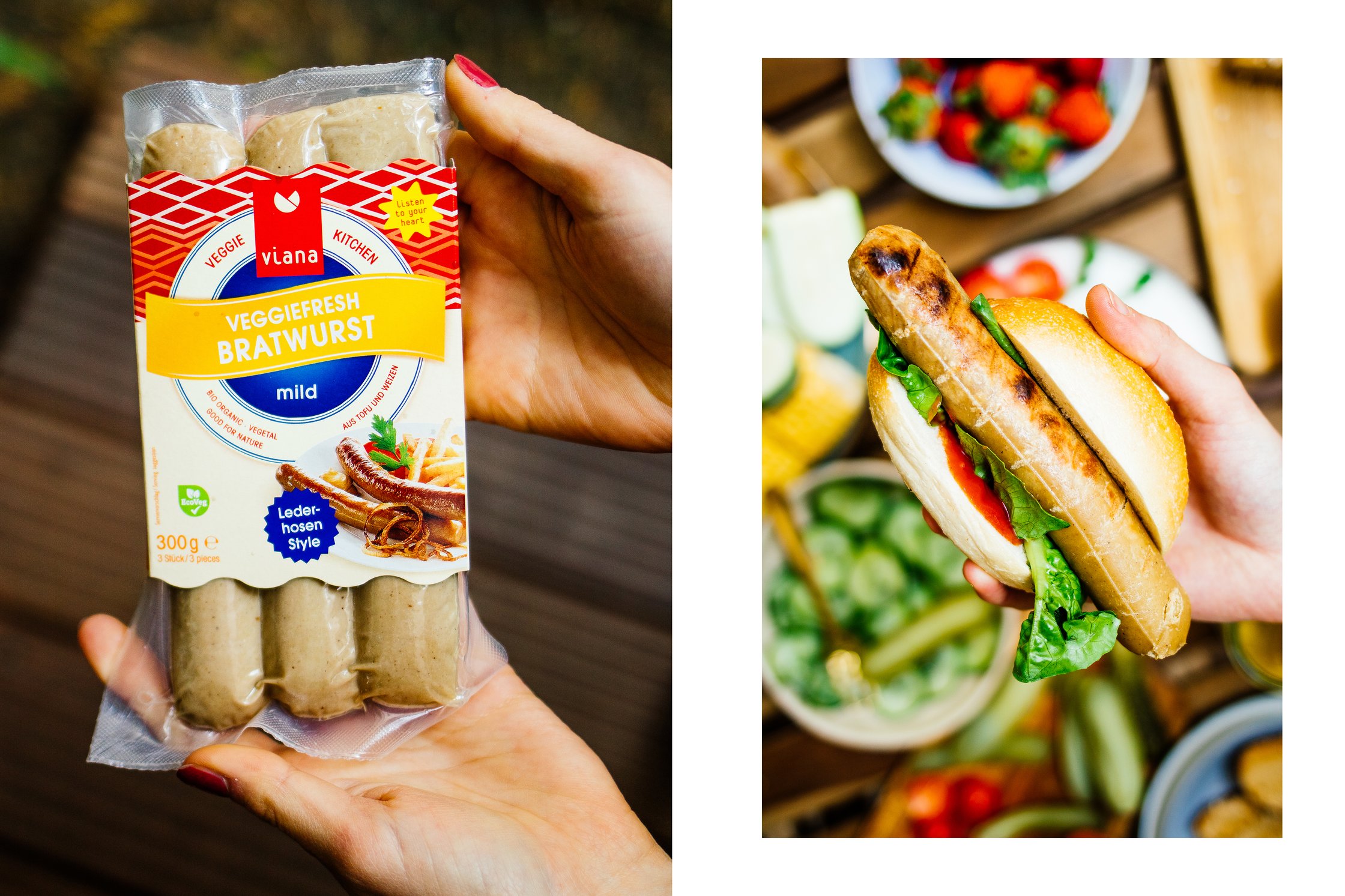 vegan sausages from viana
