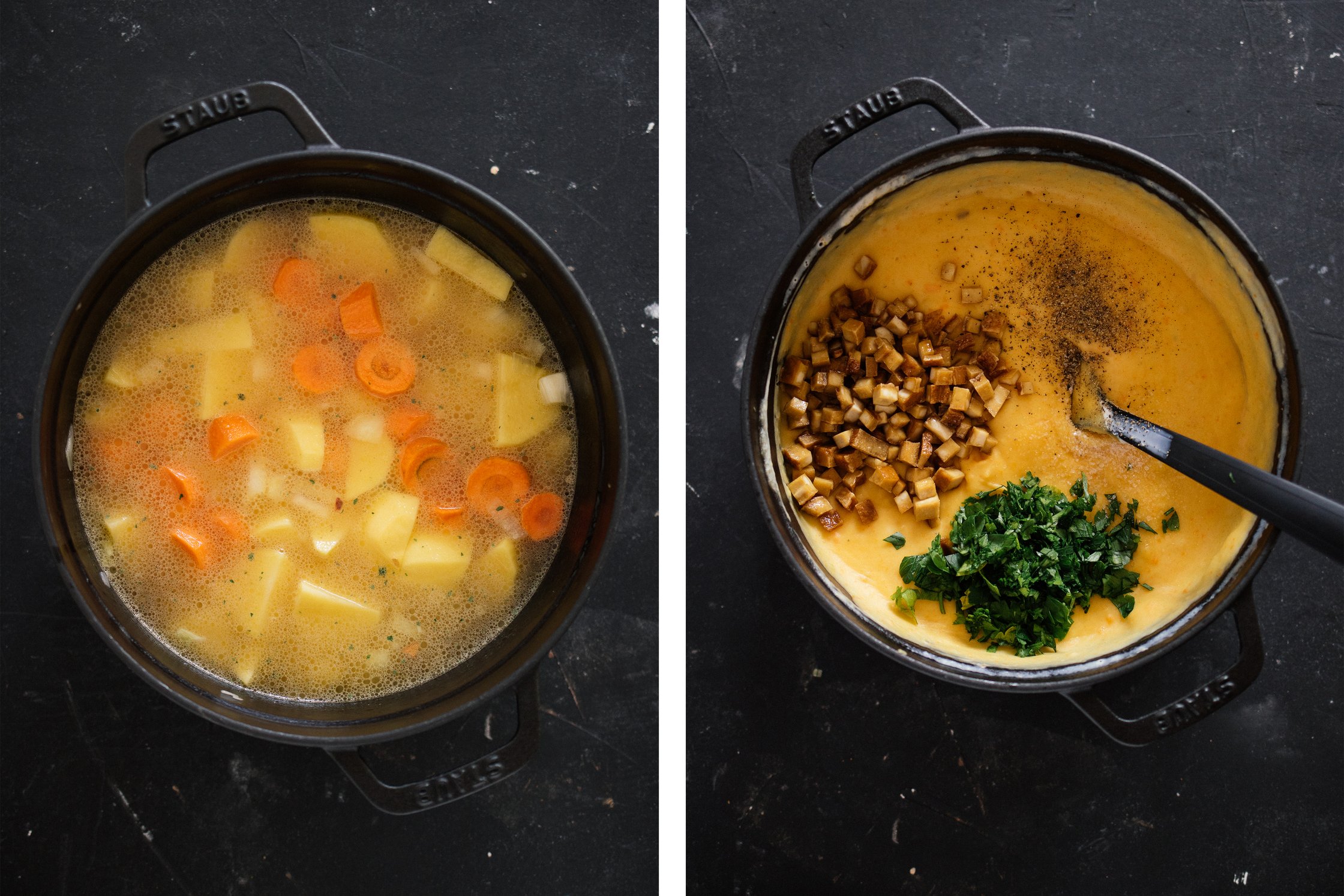 all ingredients in a pot