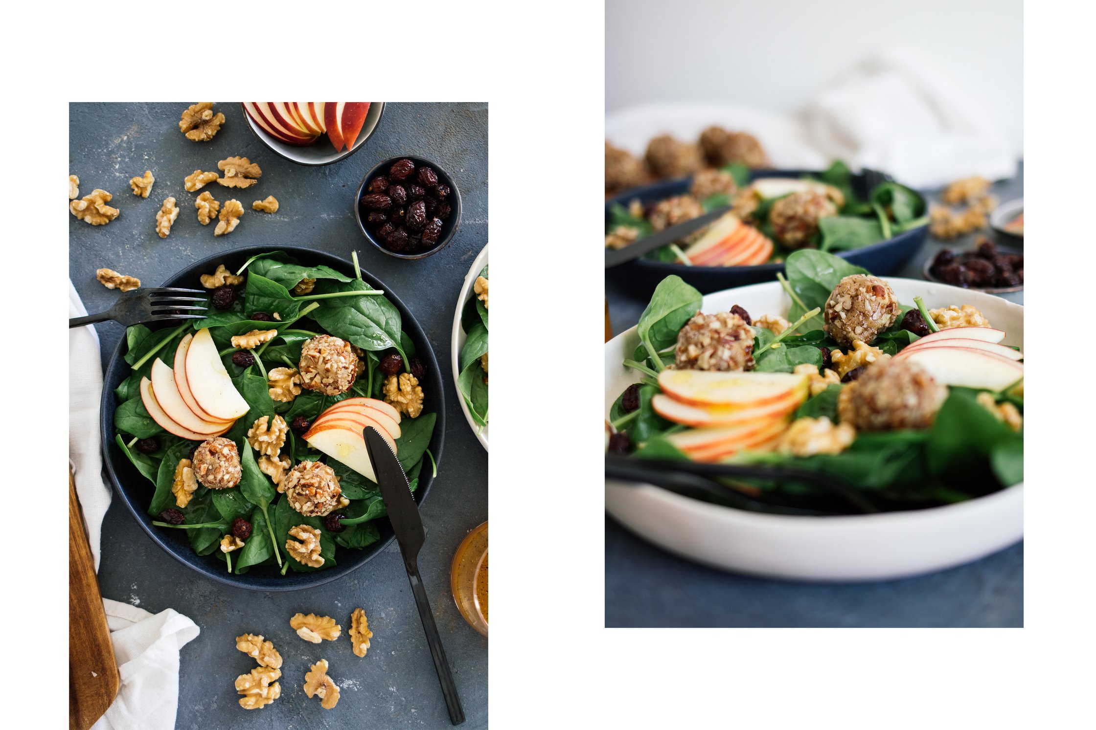 vegane Käsebällchen aufeinander gestapelt