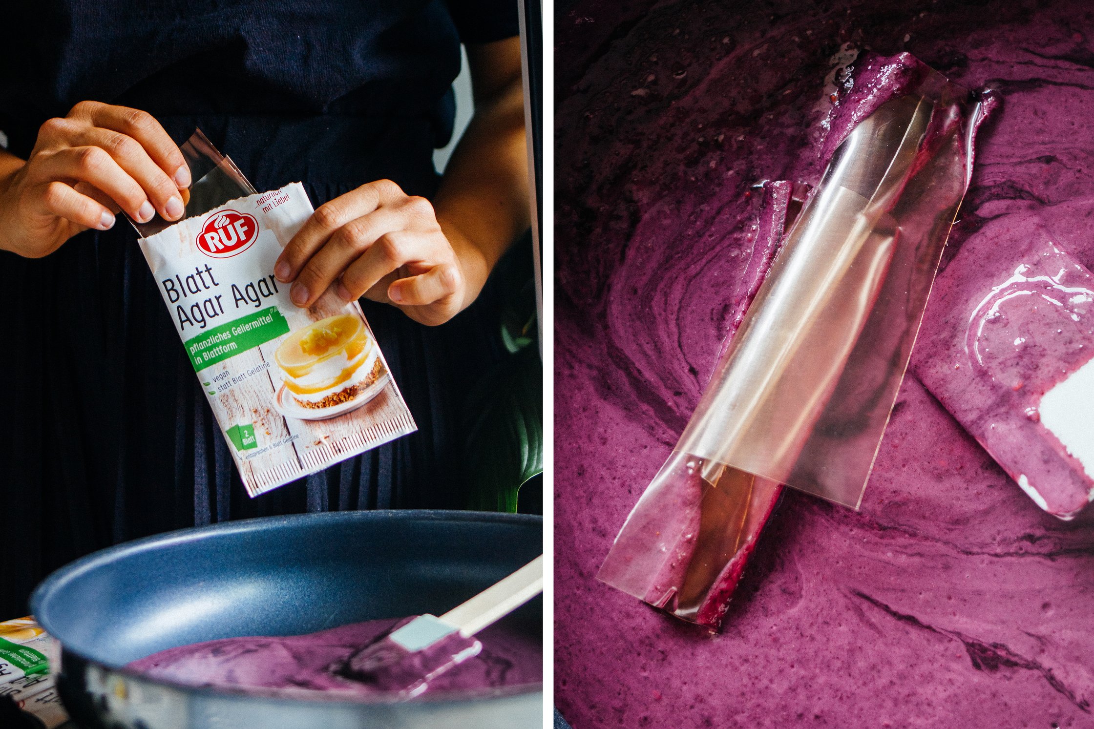 using agar agar for the cake filling