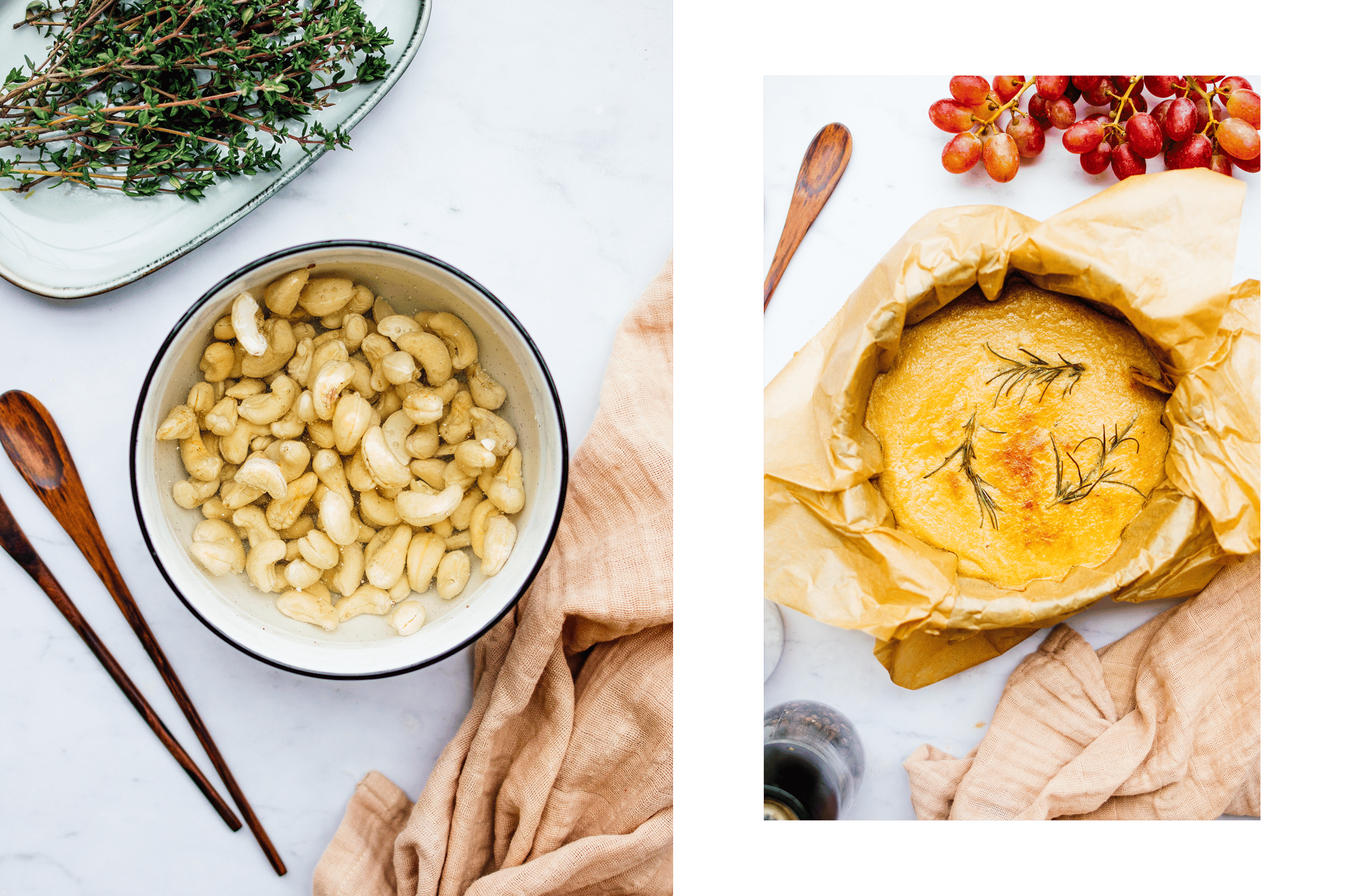 vegan oven baked cheese made of cashews