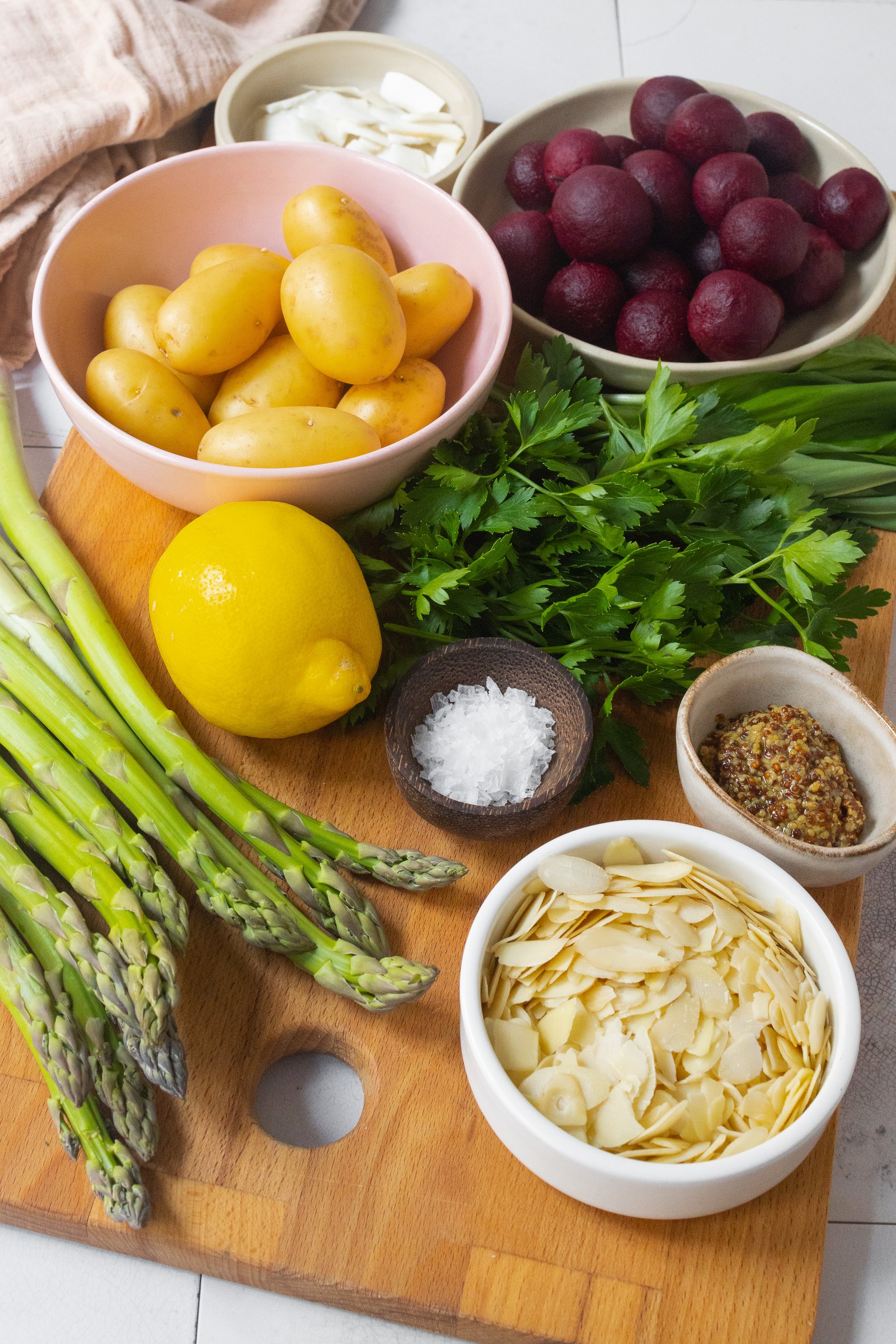 Zutaten Kartoffel Spargel Salat